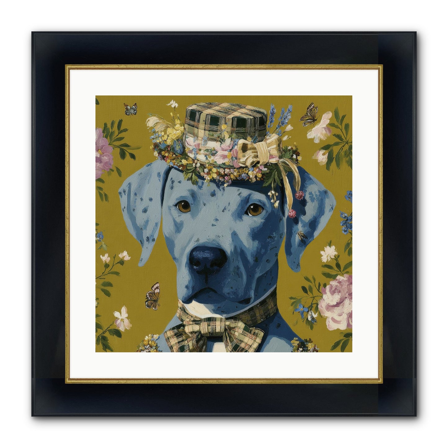 Whispers Of The Woodland Framed Print - Wide Black w/Gold 20x20
