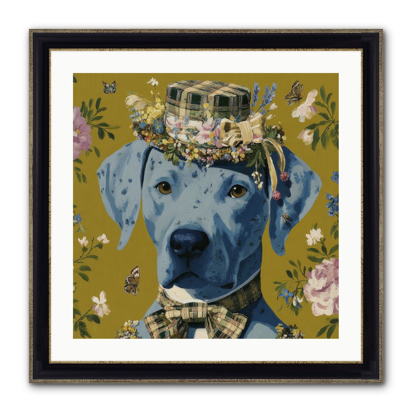Whispers Of The Woodland Framed Print - Black & Gold 24x24