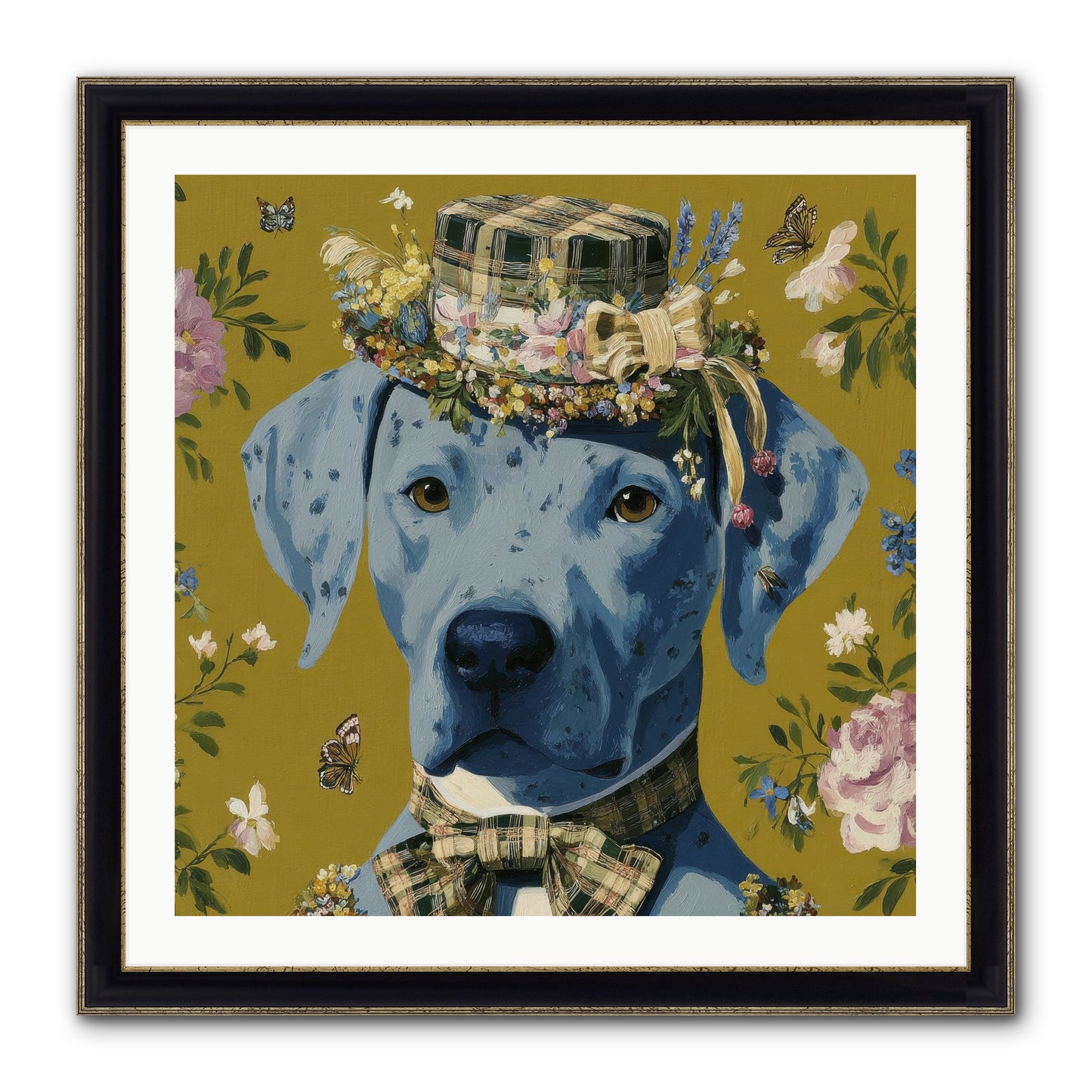 Whispers Of The Woodland Framed Print - Black & Gold 30x30