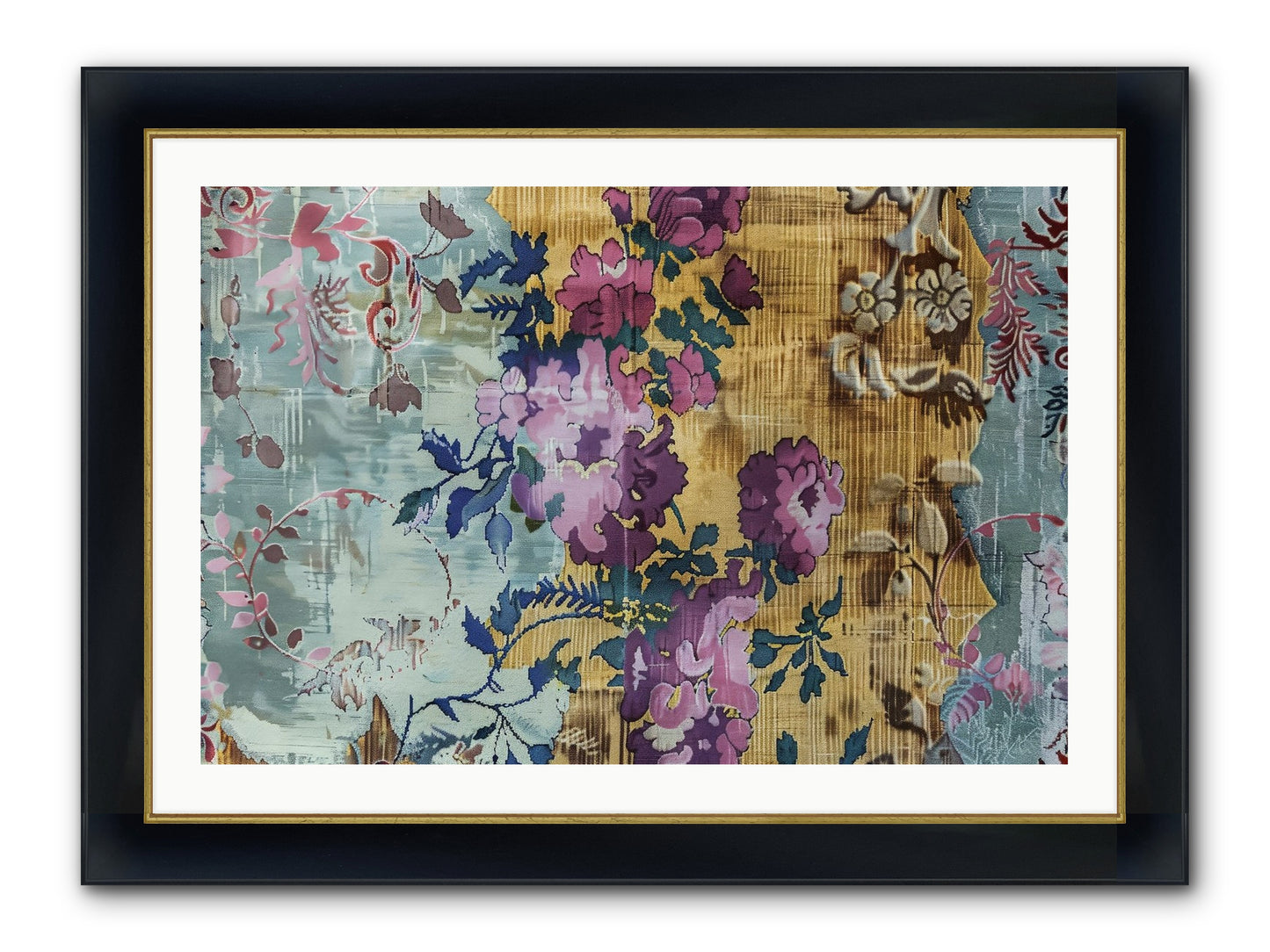 Whispers Of Versailles Framed Print - Wide Black w/Gold 36x24