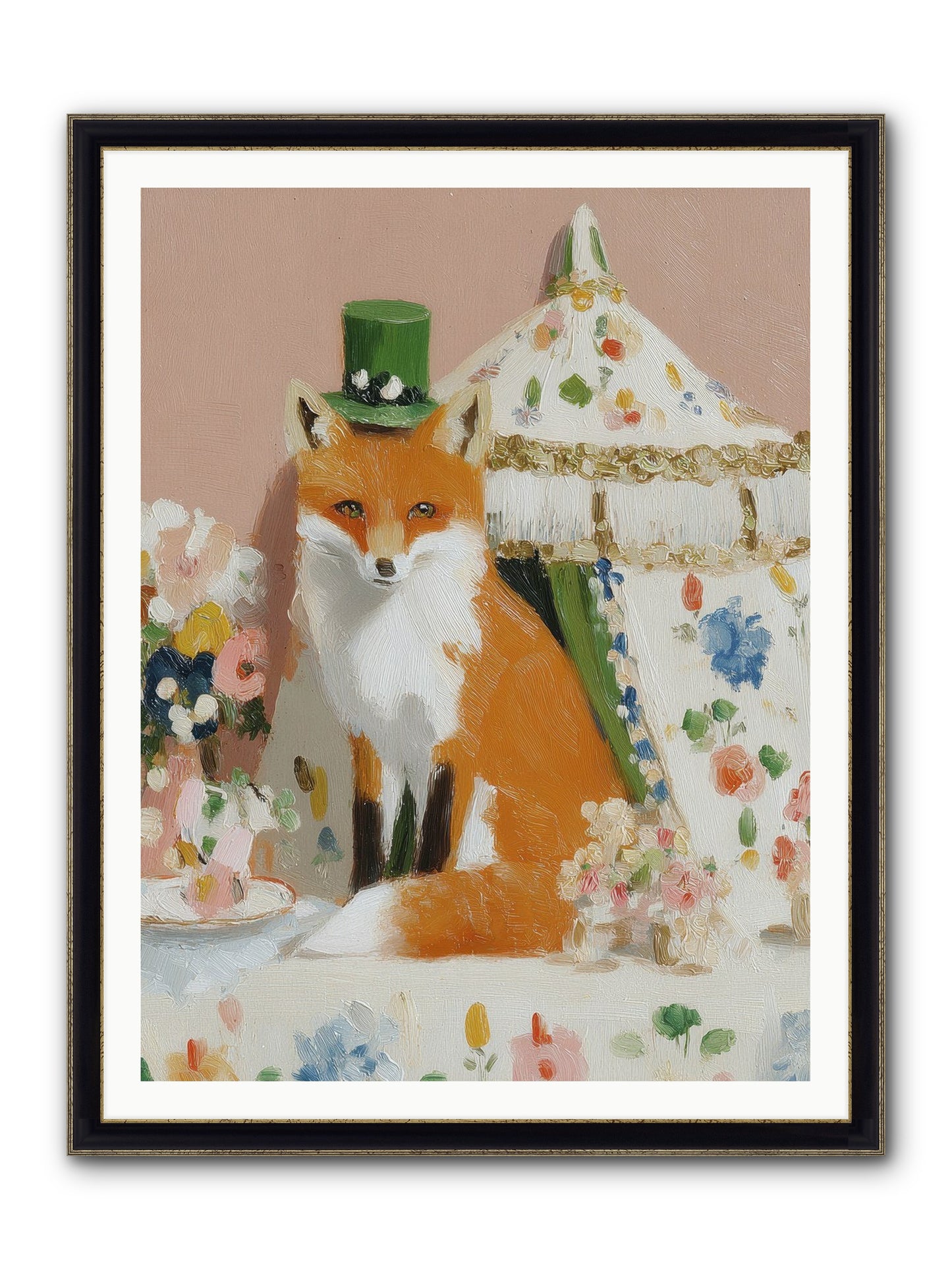 Whispers Of Wonder Framed Print - Black & Gold 36x48
