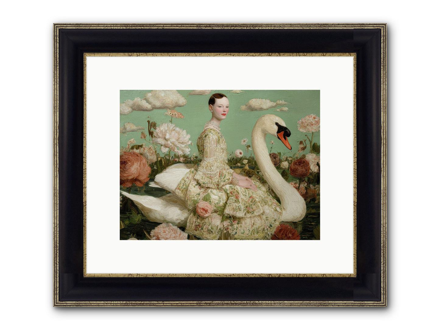 Whistlewood Lane Framed Print - Black & Gold 12x9