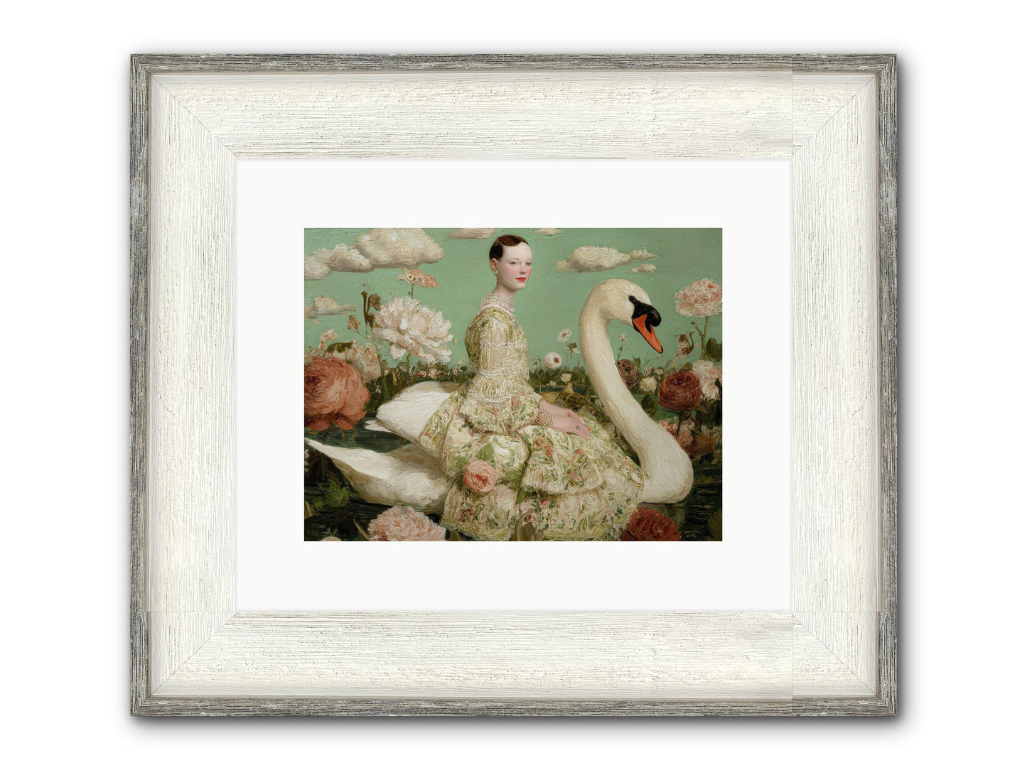 Whistlewood Lane Framed Print - Driftwood White 12x9