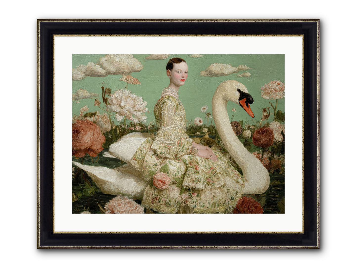 Whistlewood Lane Framed Print - Black & Gold 24x18