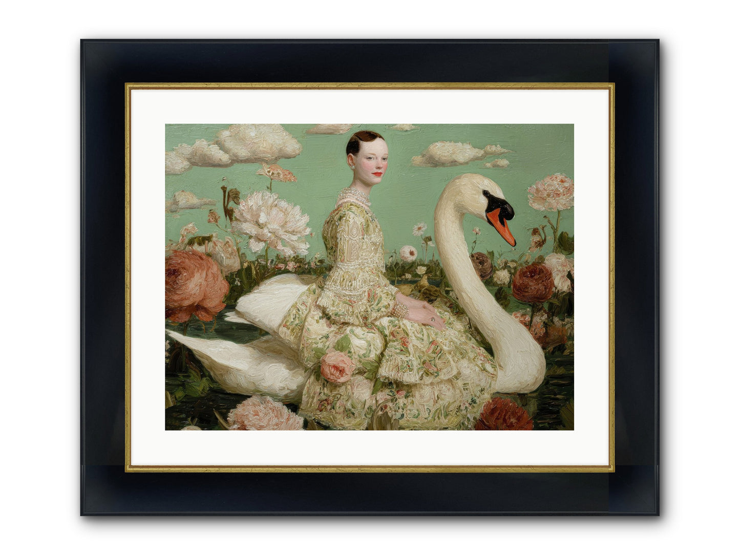 Whistlewood Lane Framed Print - Wide Black w/Gold 24x18