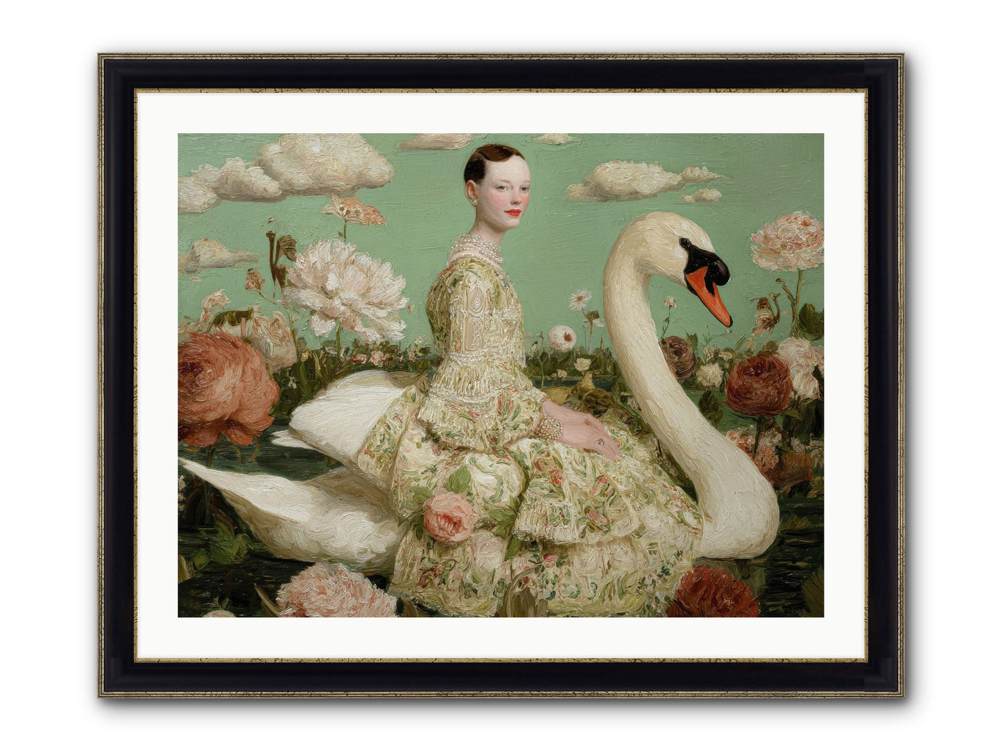 Whistlewood Lane Framed Print - Black & Gold 32x24