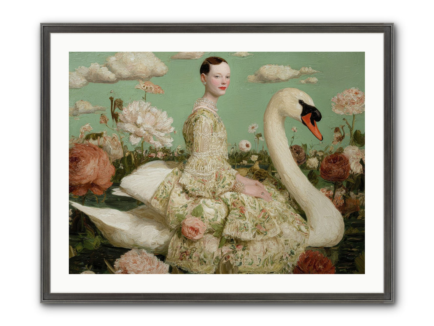 Whistlewood Lane Framed Print - Slimwoods Black/Silver 32x24