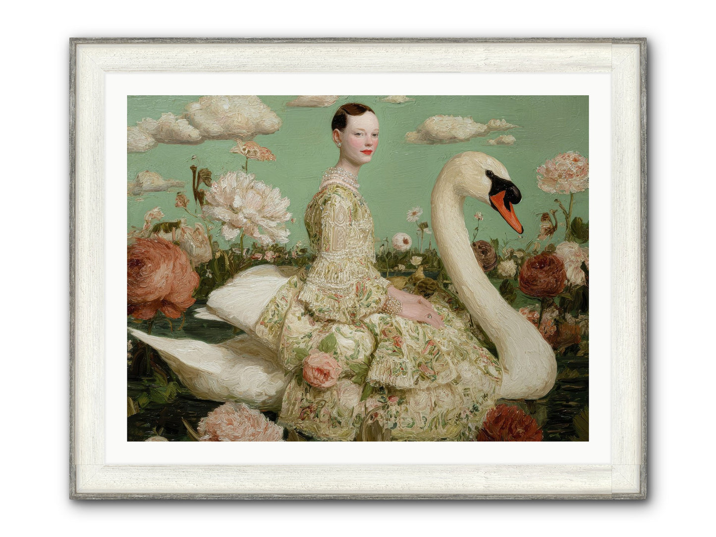 Whistlewood Lane Framed Print - Driftwood White 40x30