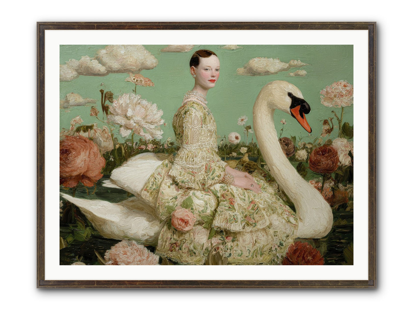 Whistlewood Lane Framed Print - Slimwoods Black/Gold 40x30