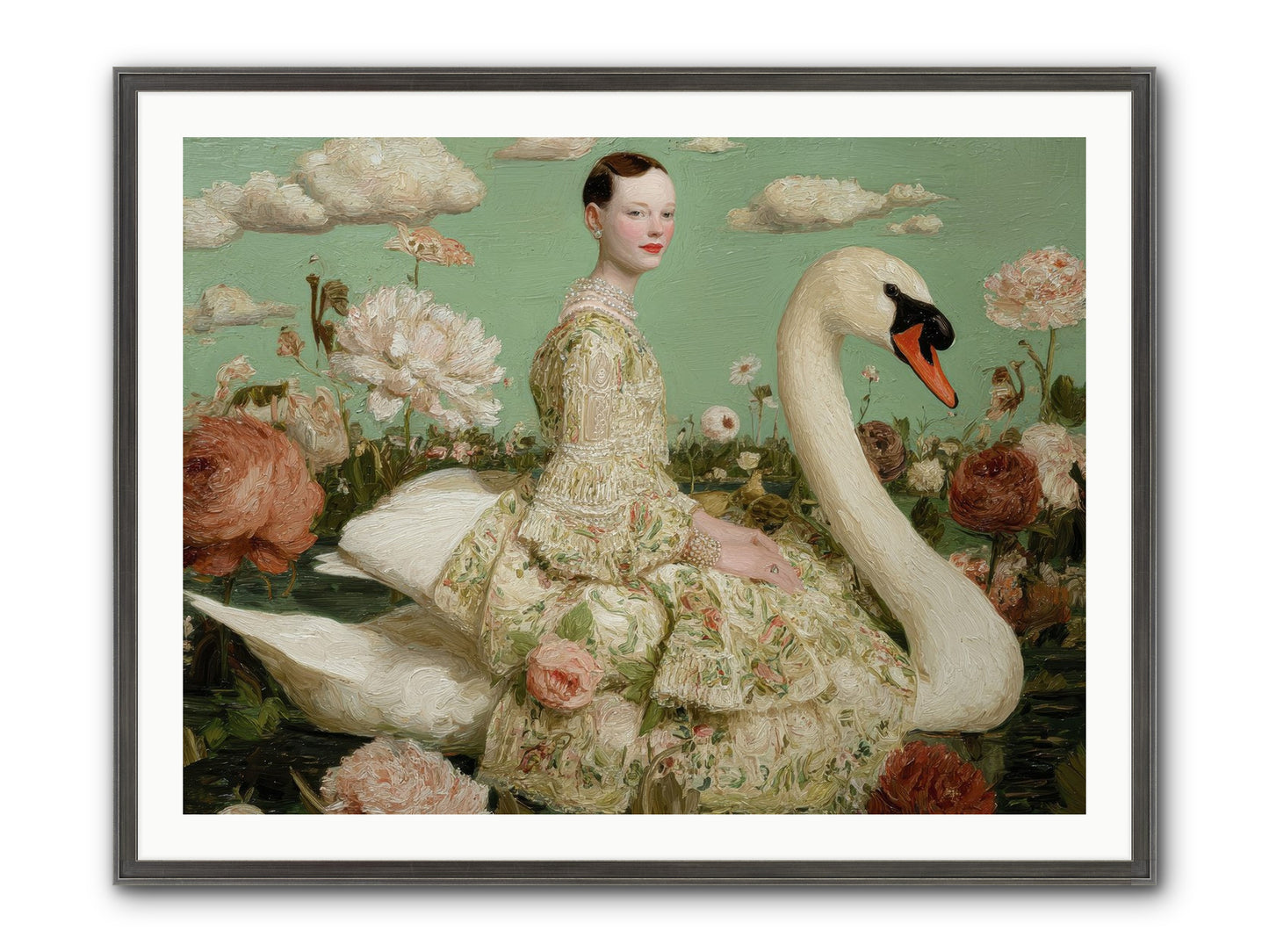 Whistlewood Lane Framed Print - Slimwoods Black/Silver 40x30
