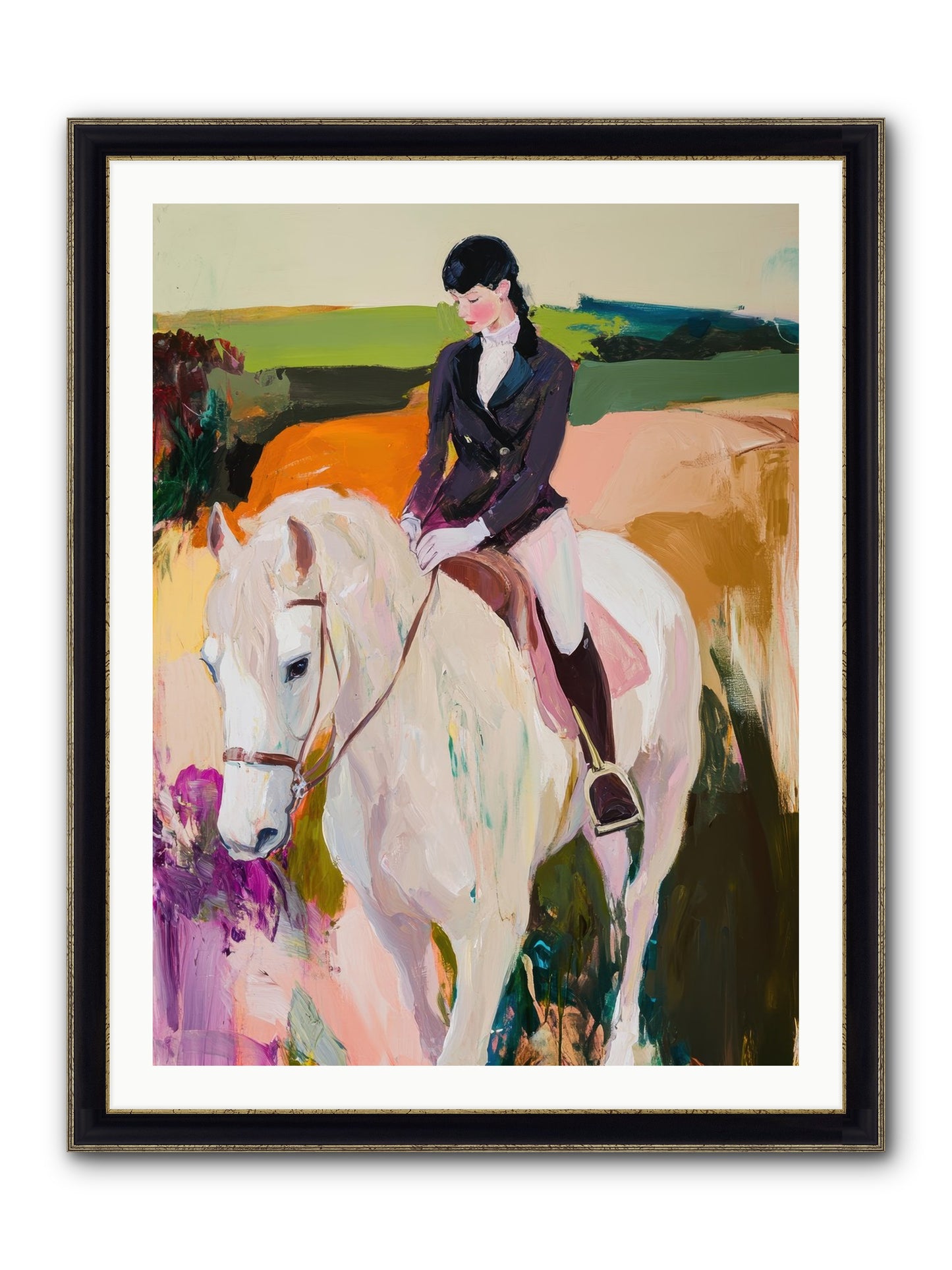 Whistling Wind Framed Print - Black & Gold 30x40