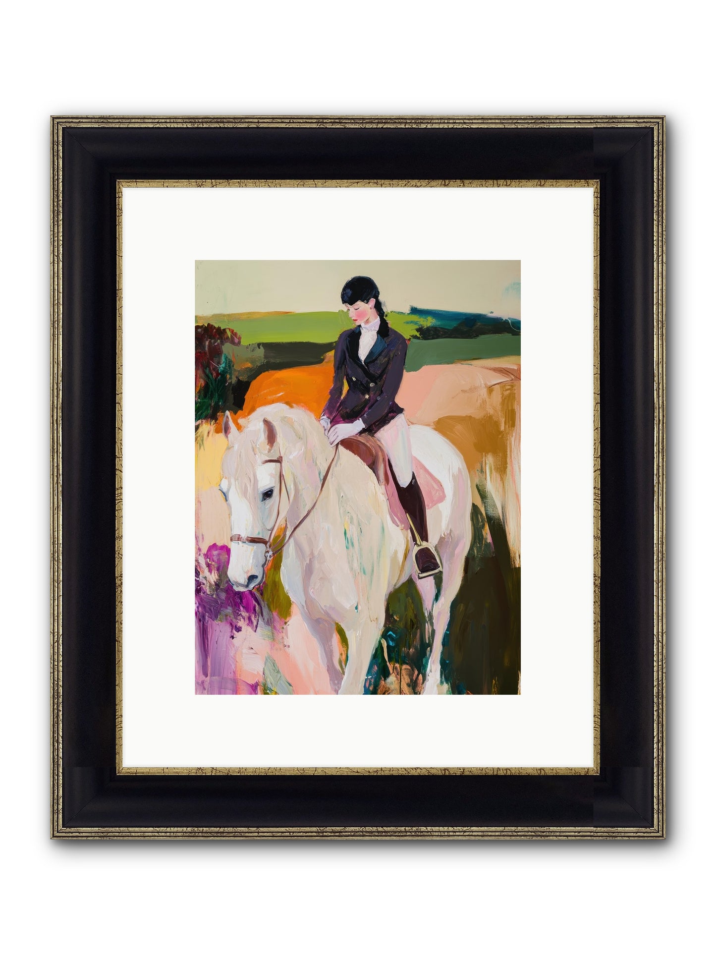 Whistling Wind Framed Print - Black & Gold 9x12