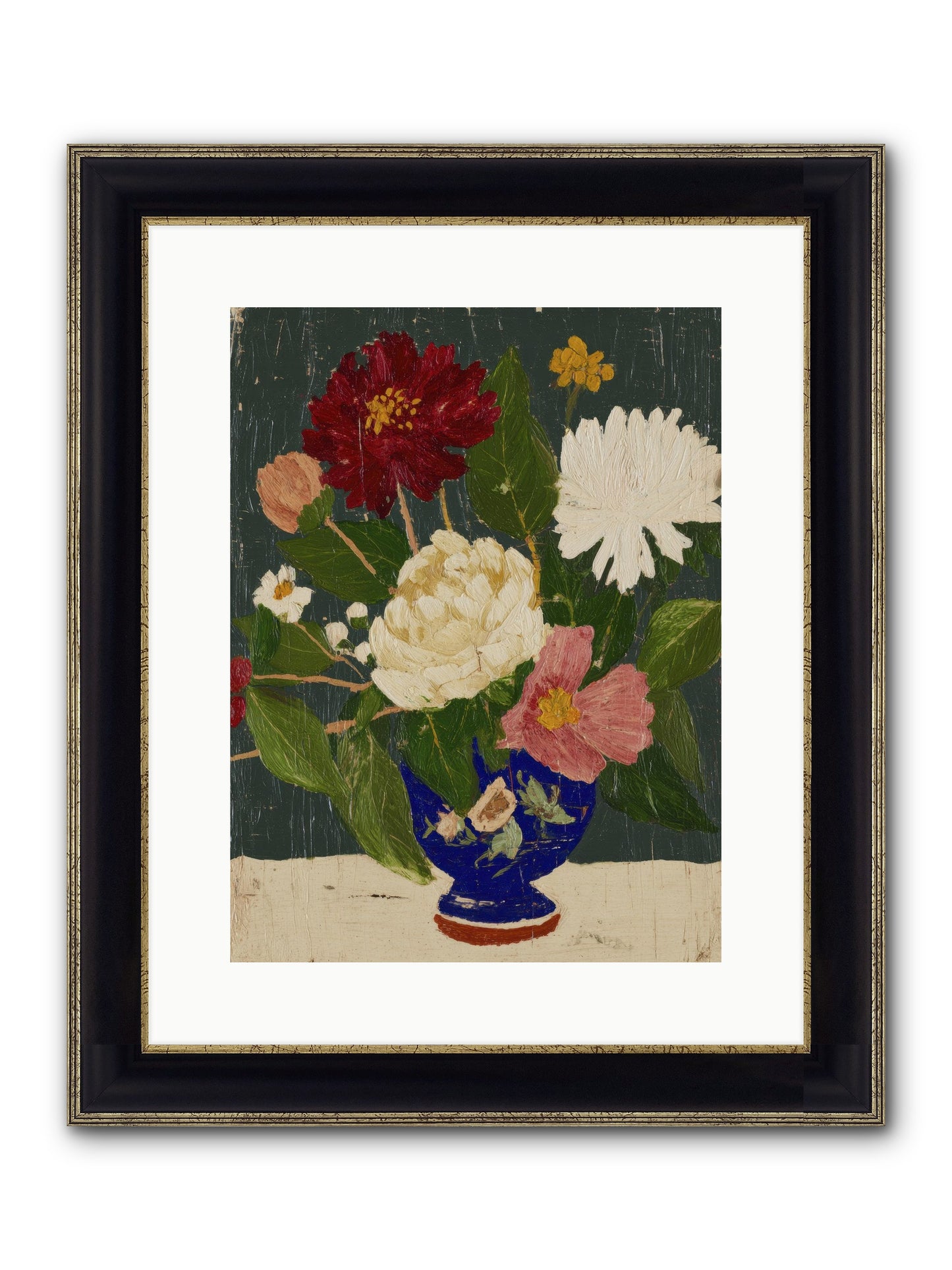 Wild Abundance Framed Print - Black & Gold 12x16
