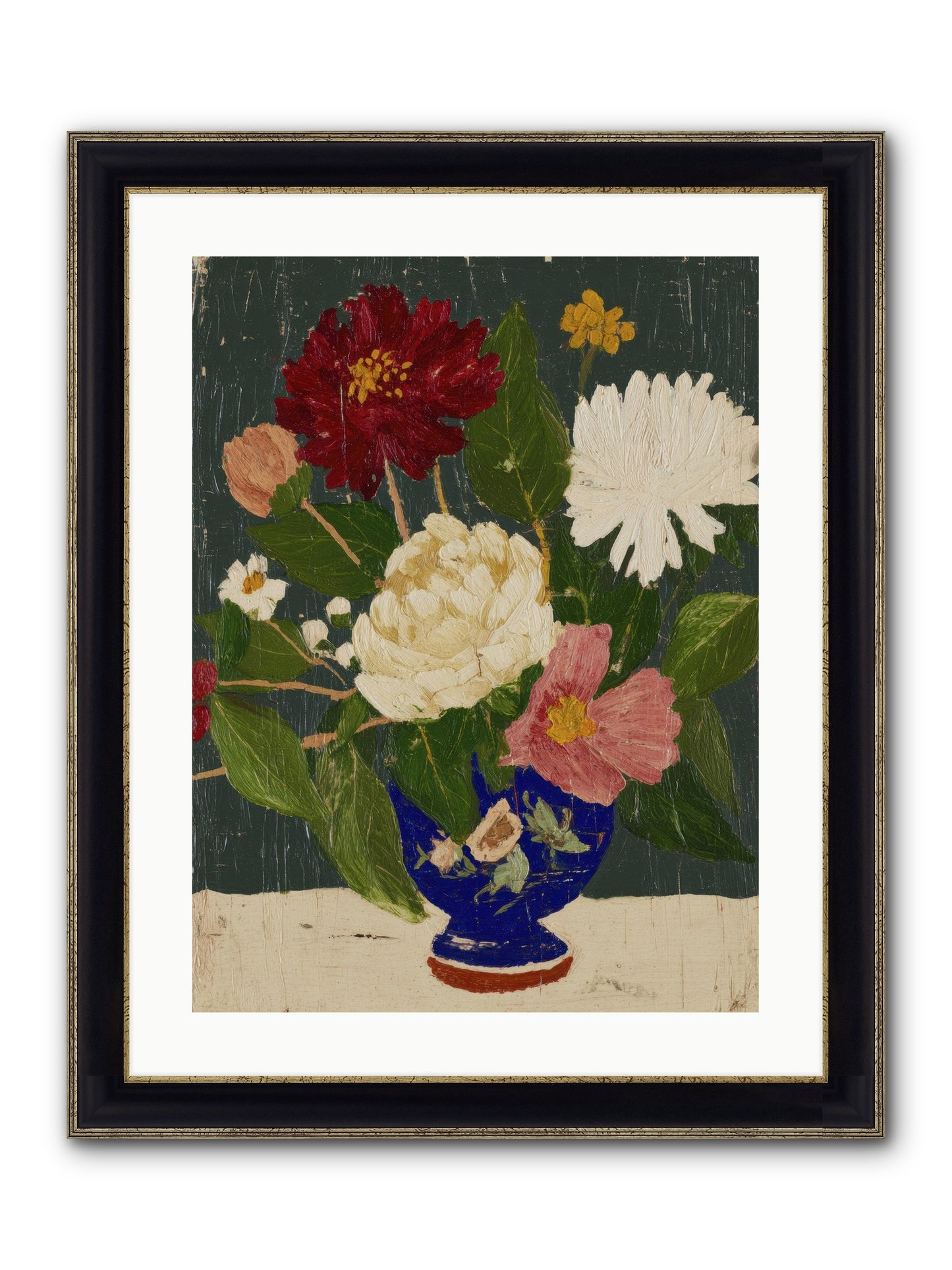 Wild Abundance Framed Print - Black & Gold 18x24
