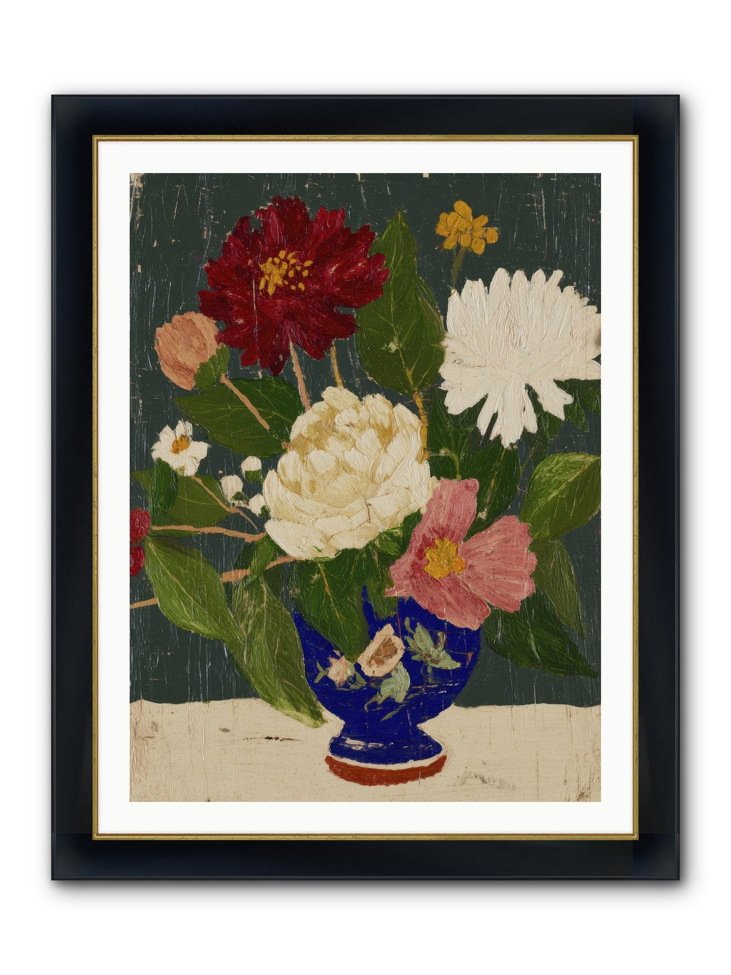 Wild Abundance Framed Print - Wide Black w/Gold 30x40