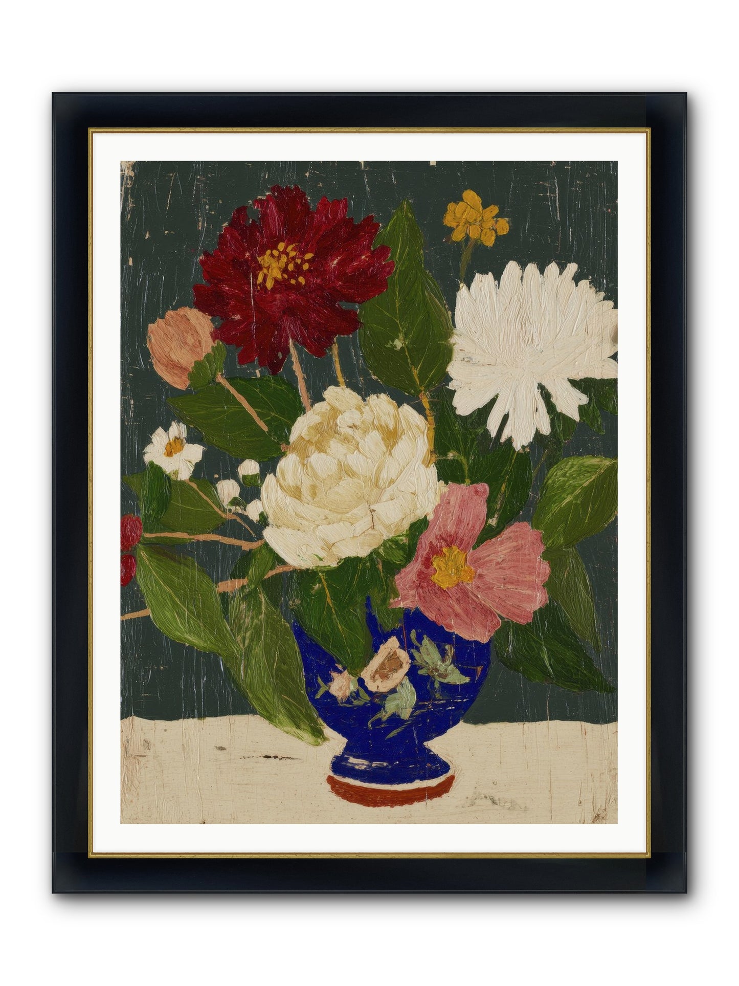 Wild Abundance Framed Print - Wide Black w/Gold 36x48