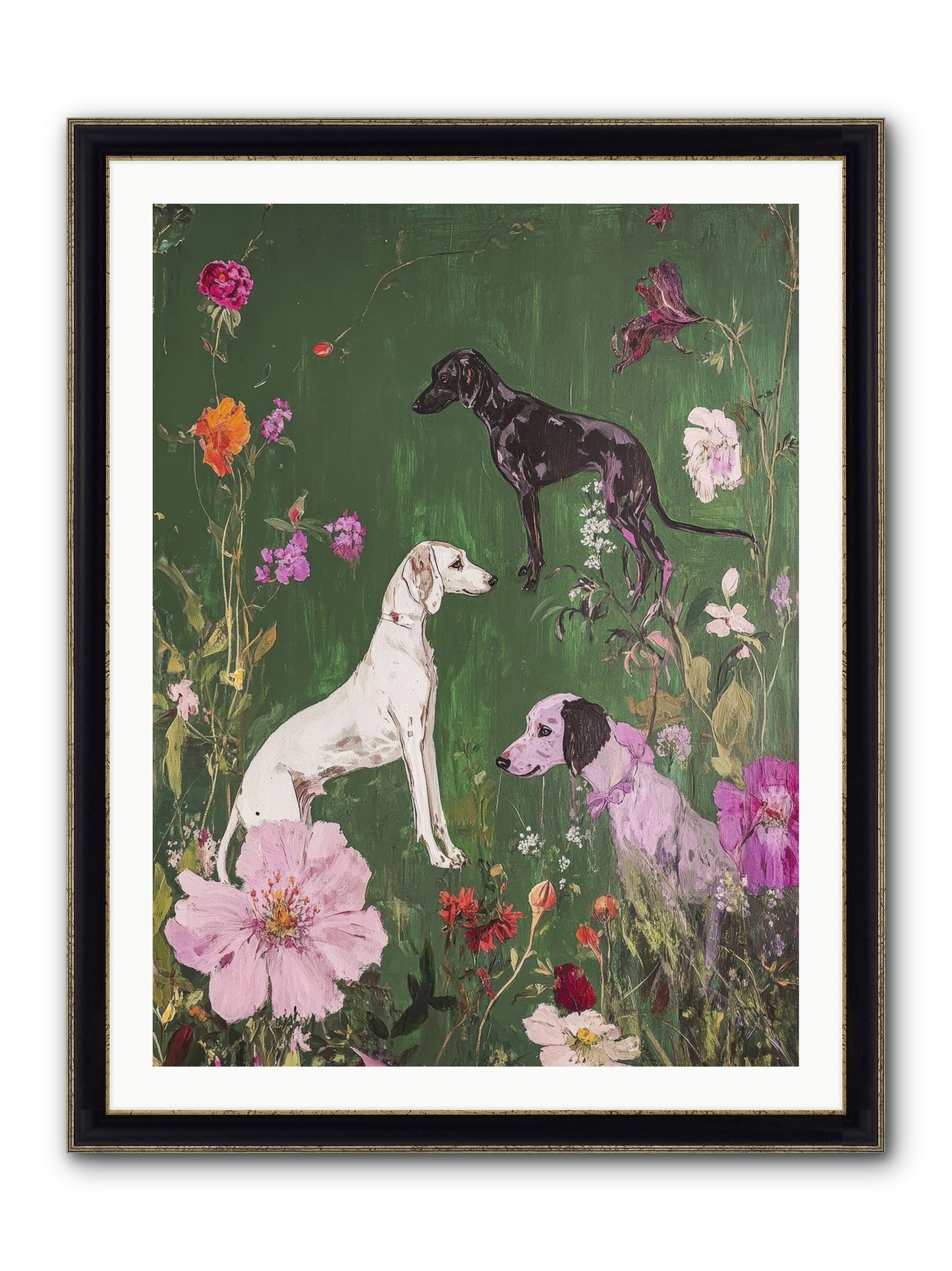 Wild And Free Framed Print - Black & Gold 30x40