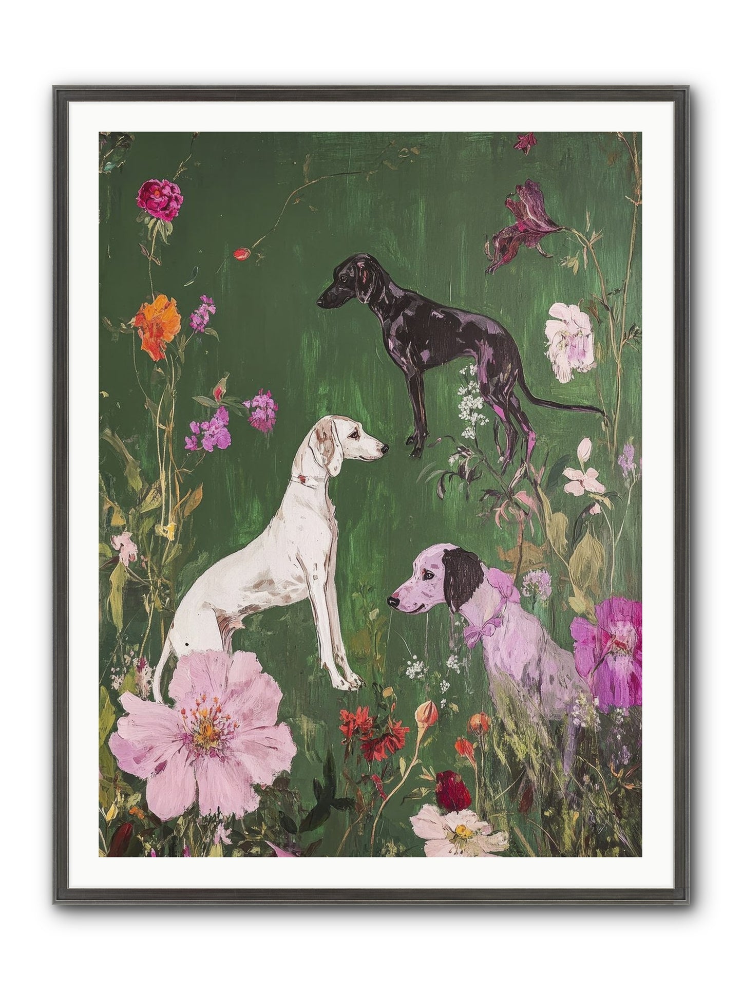 Wild And Free Framed Print - Slimwoods Black/Silver 36x48