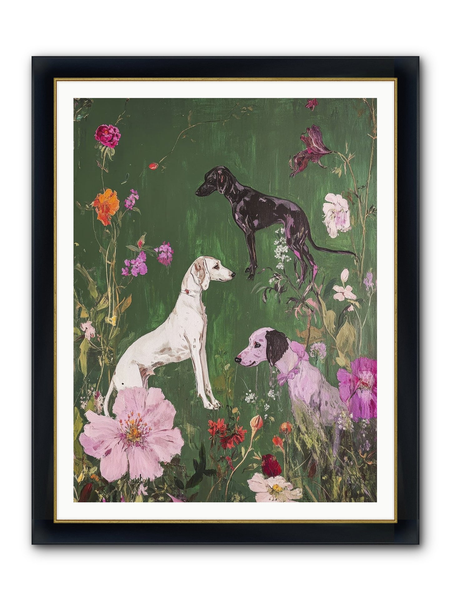 Wild And Free Framed Print - Wide Black w/Gold 36x48