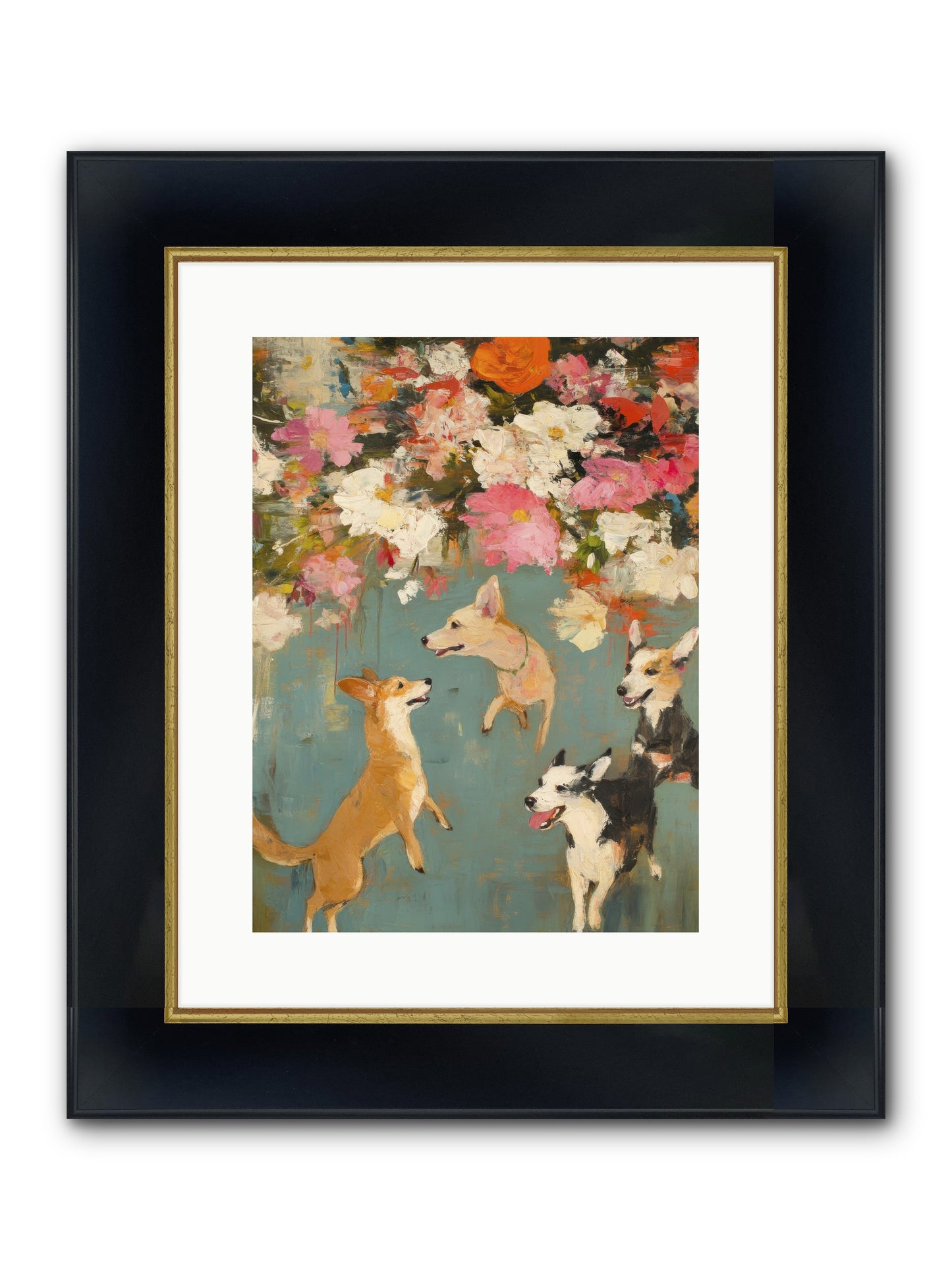 Wild Bloom Companions Framed Print - Wide Black w/Gold 12x16