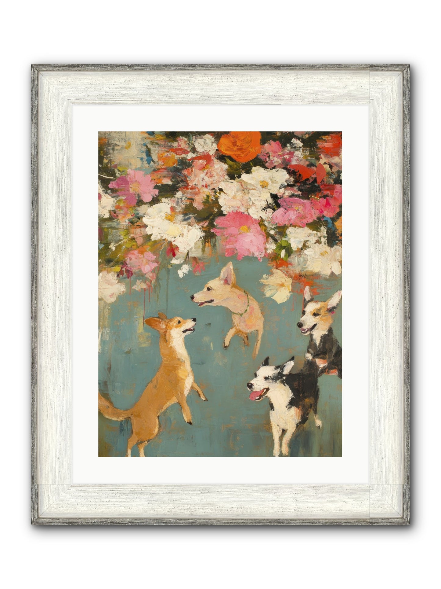 Wild Bloom Companions Framed Print - Driftwood White 18x24