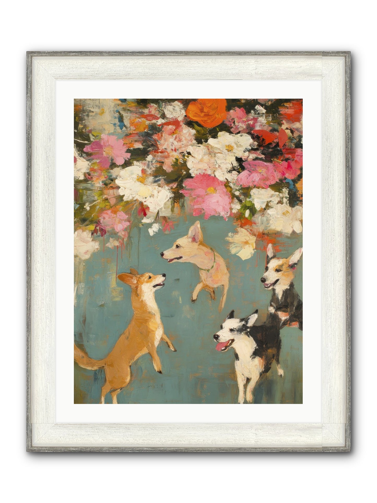 Wild Bloom Companions Framed Print - Driftwood White 24x32
