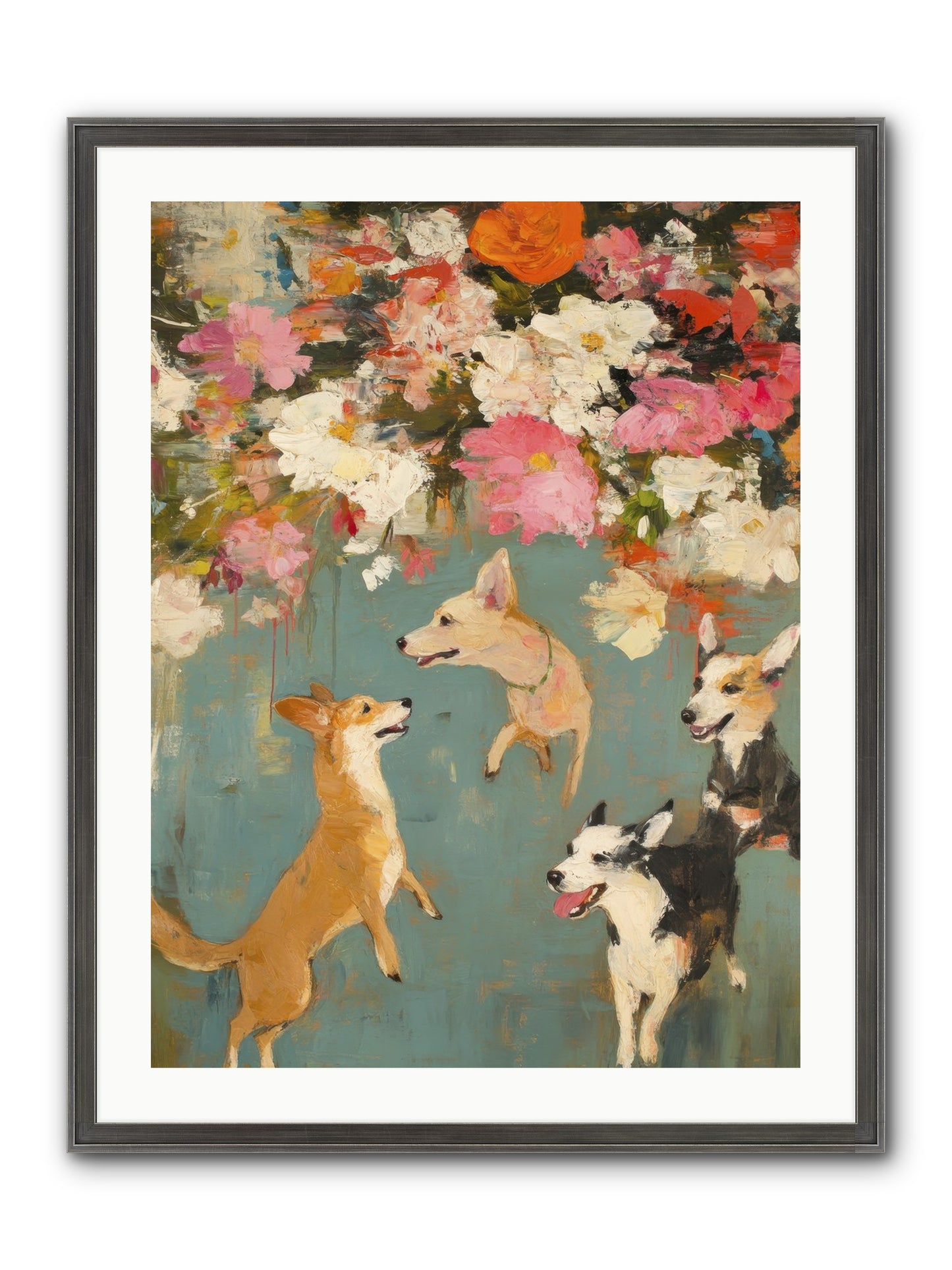 Wild Bloom Companions Framed Print - Slimwoods Black/Silver 24x32