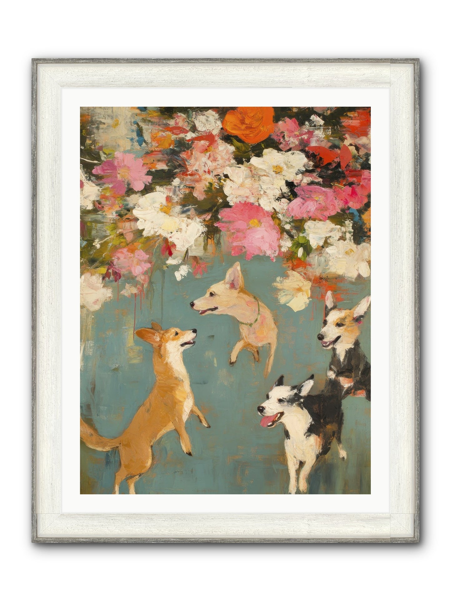 Wild Bloom Companions Framed Print - Driftwood White 30x40