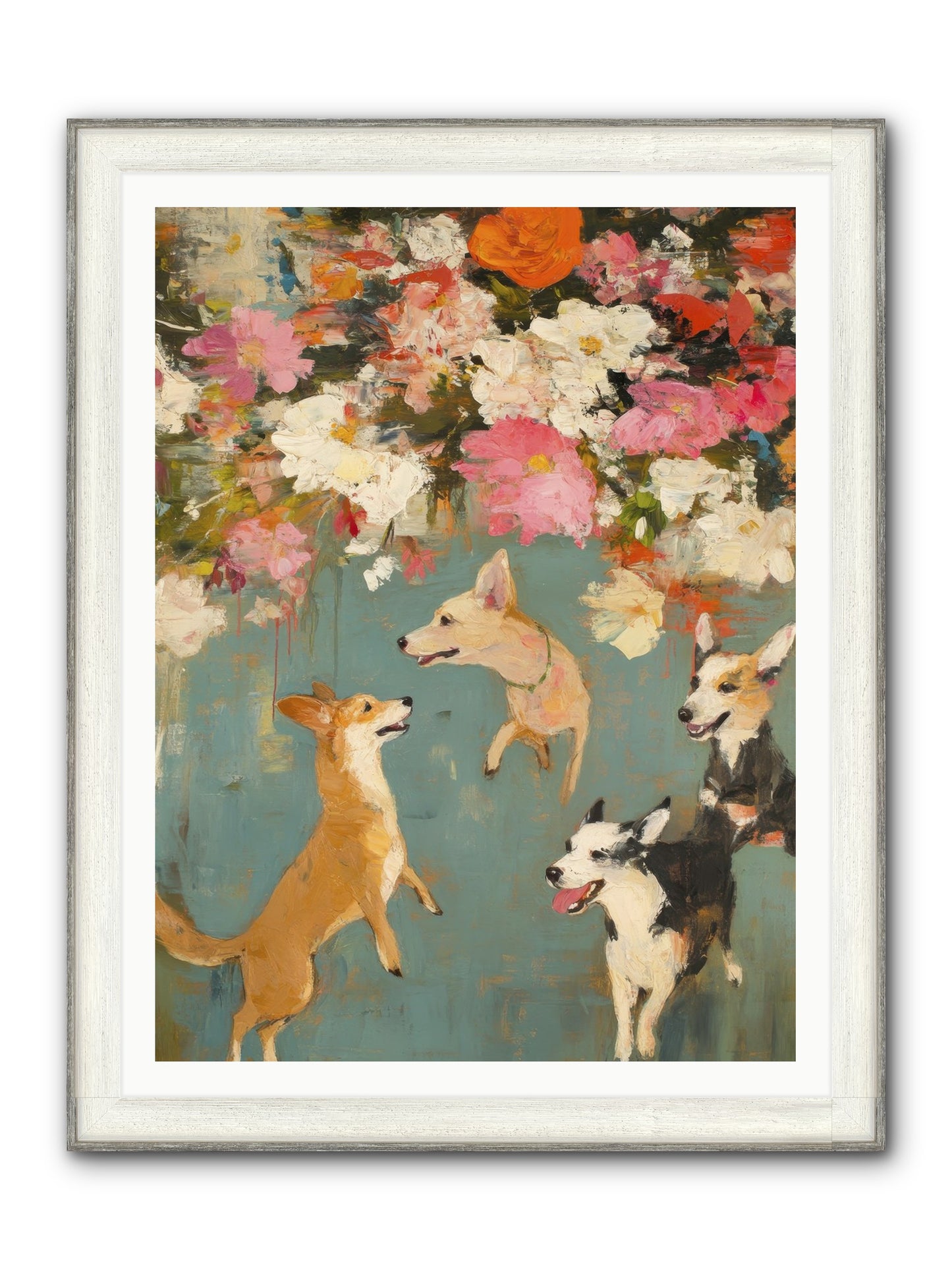 Wild Bloom Companions Framed Print - Driftwood White 36x48