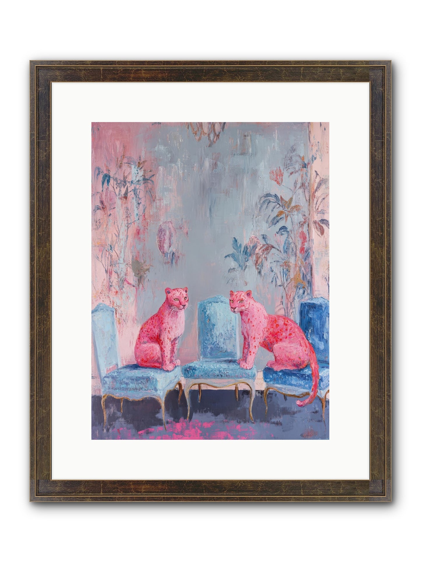 Wild Blue Velvet Framed Print - Slimwoods Black/Gold 12x16
