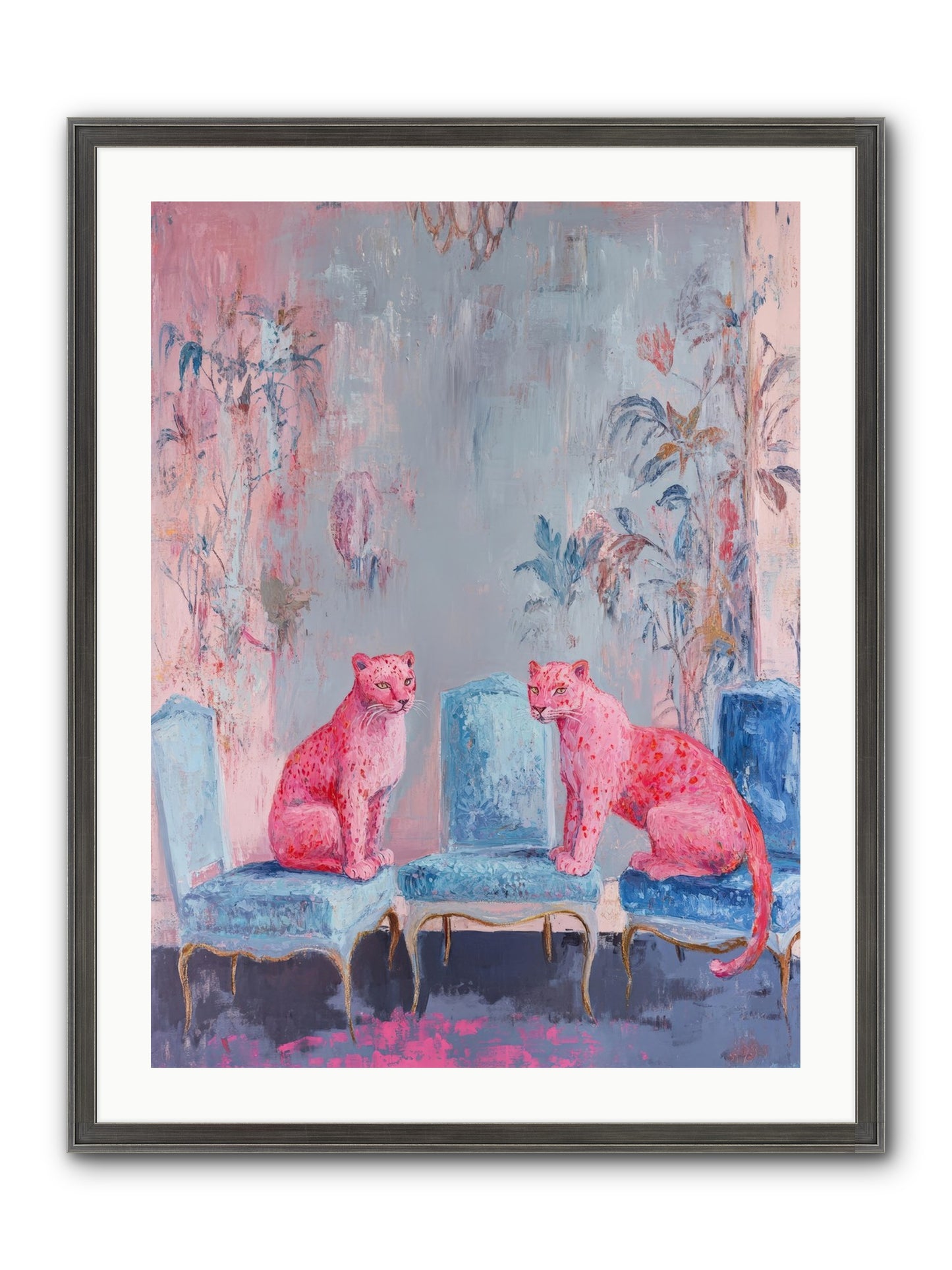 Wild Blue Velvet Framed Print - Slimwoods Black/Silver 24x32