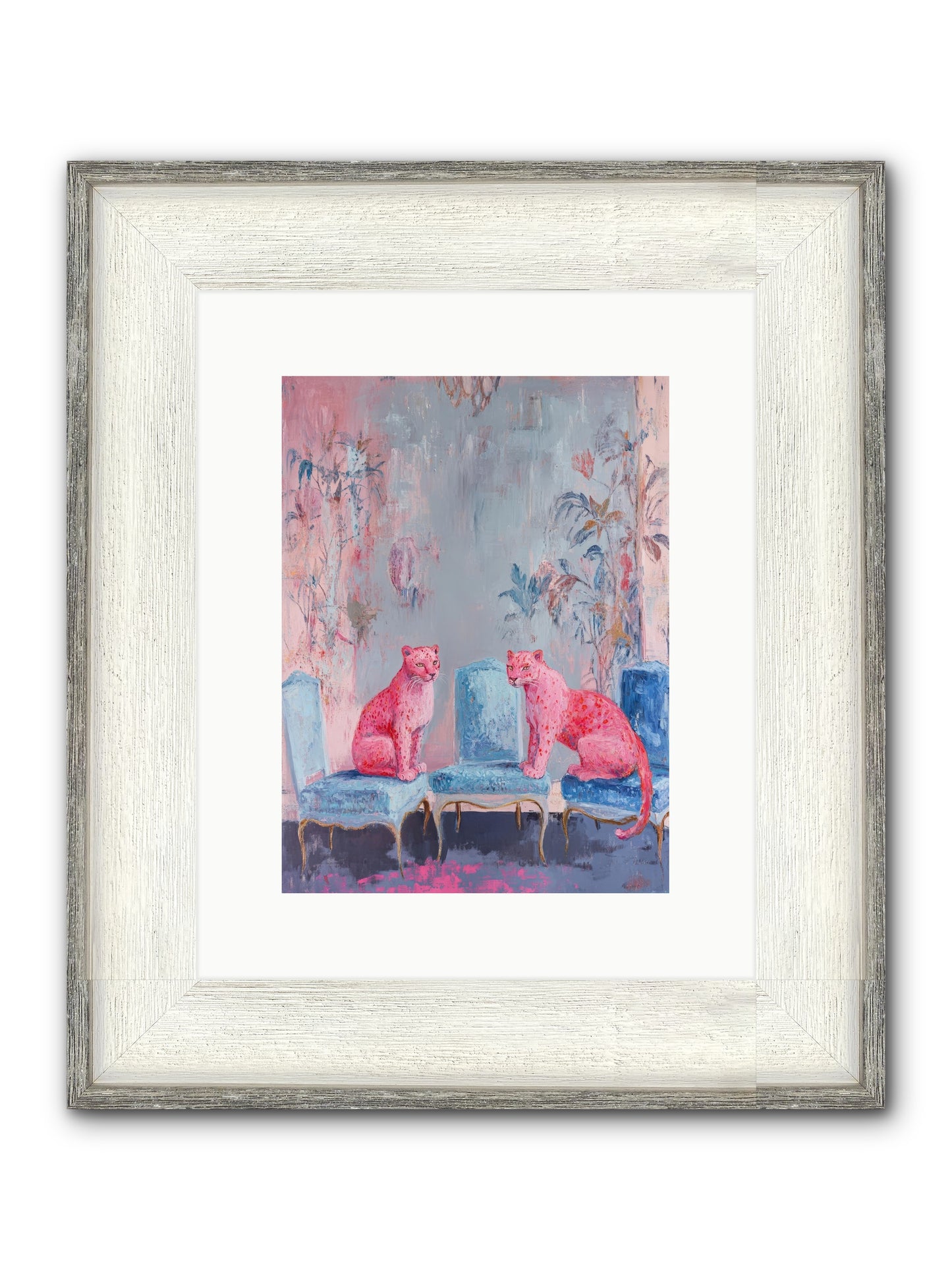 Wild Blue Velvet Framed Print - Driftwood White 9x12