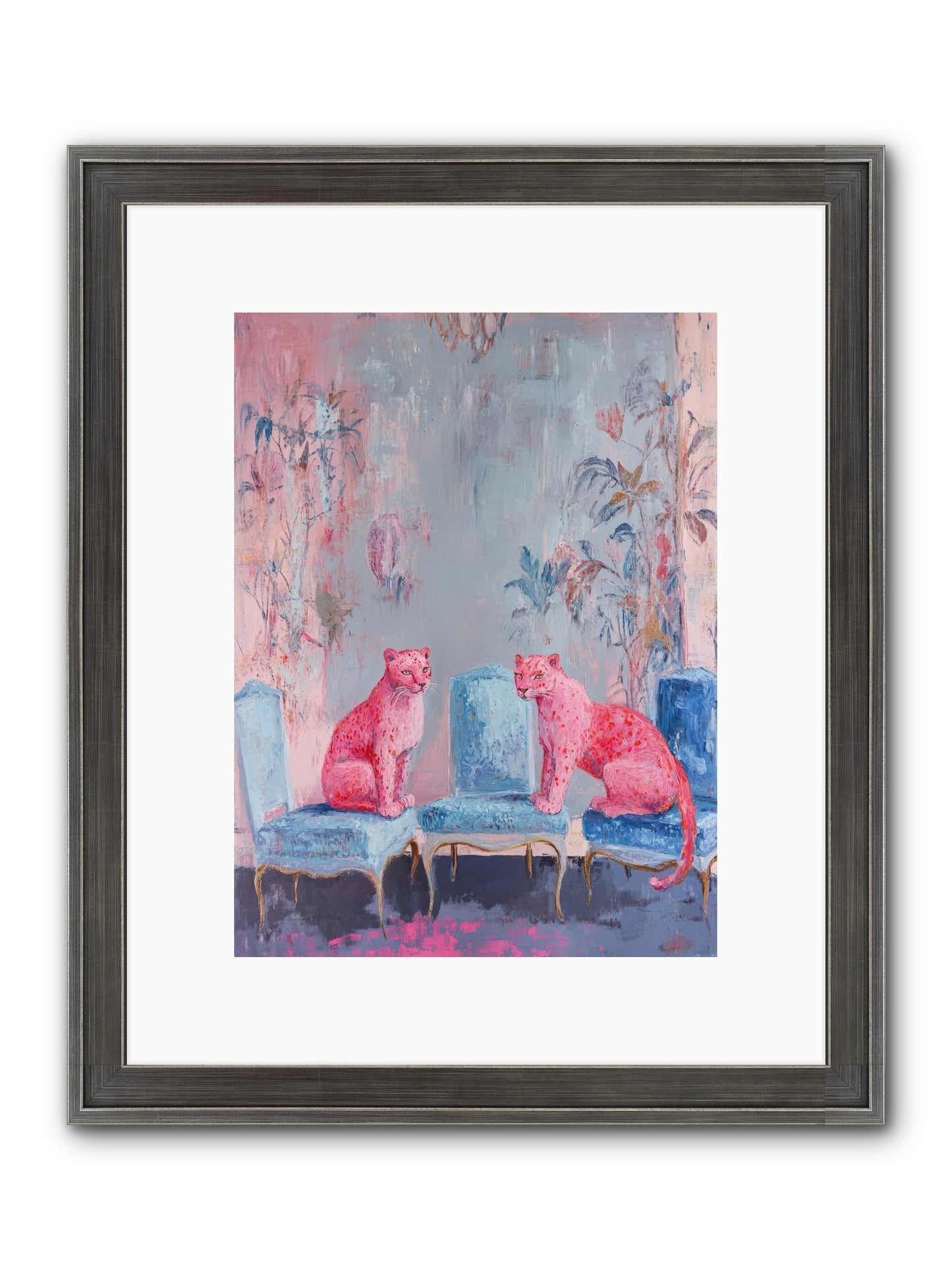 Wild Blue Velvet Framed Print - Slimwoods Black/Silver 9x12
