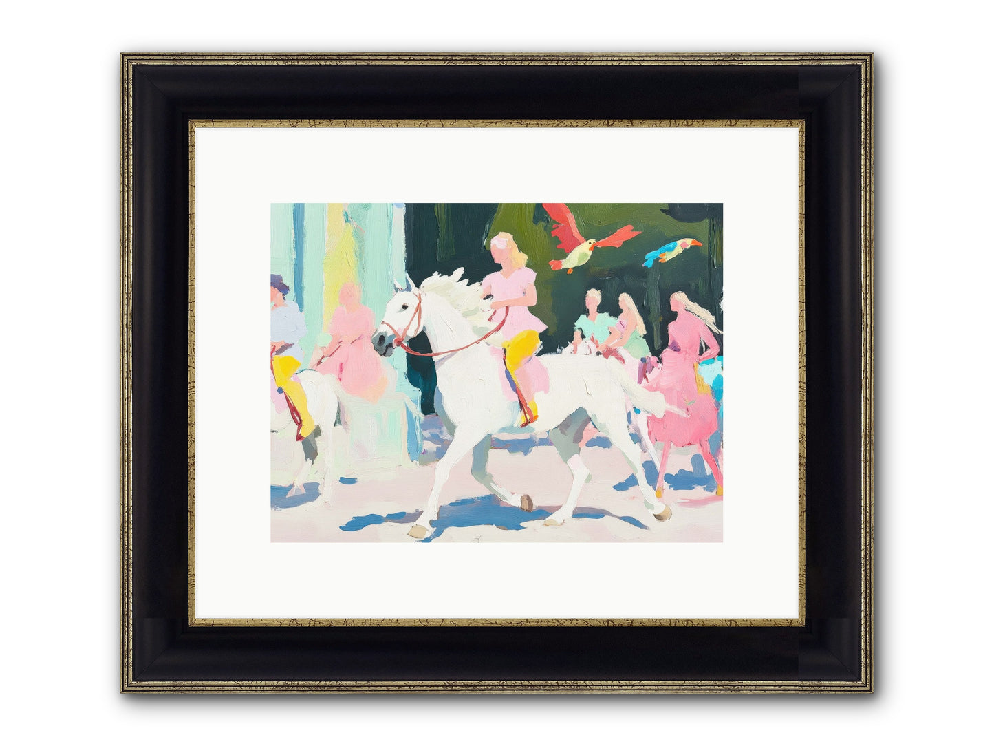 Wild Card Framed Print - Black & Gold 12x9