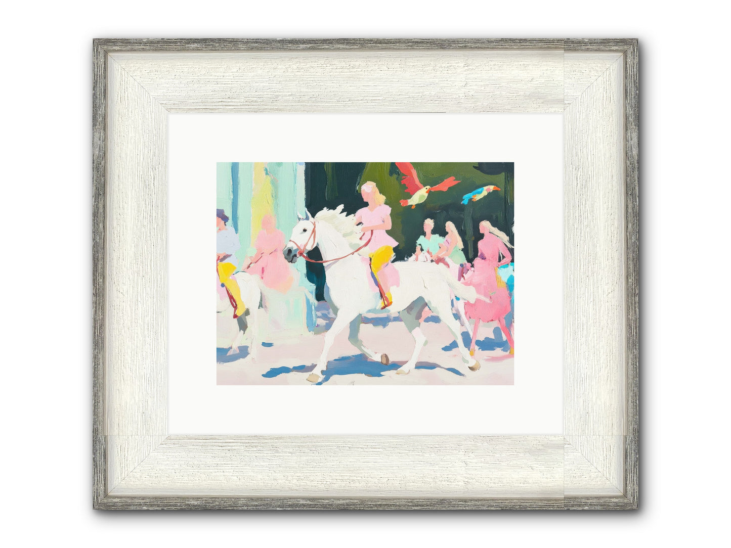 Wild Card Framed Print - Driftwood White 12x9