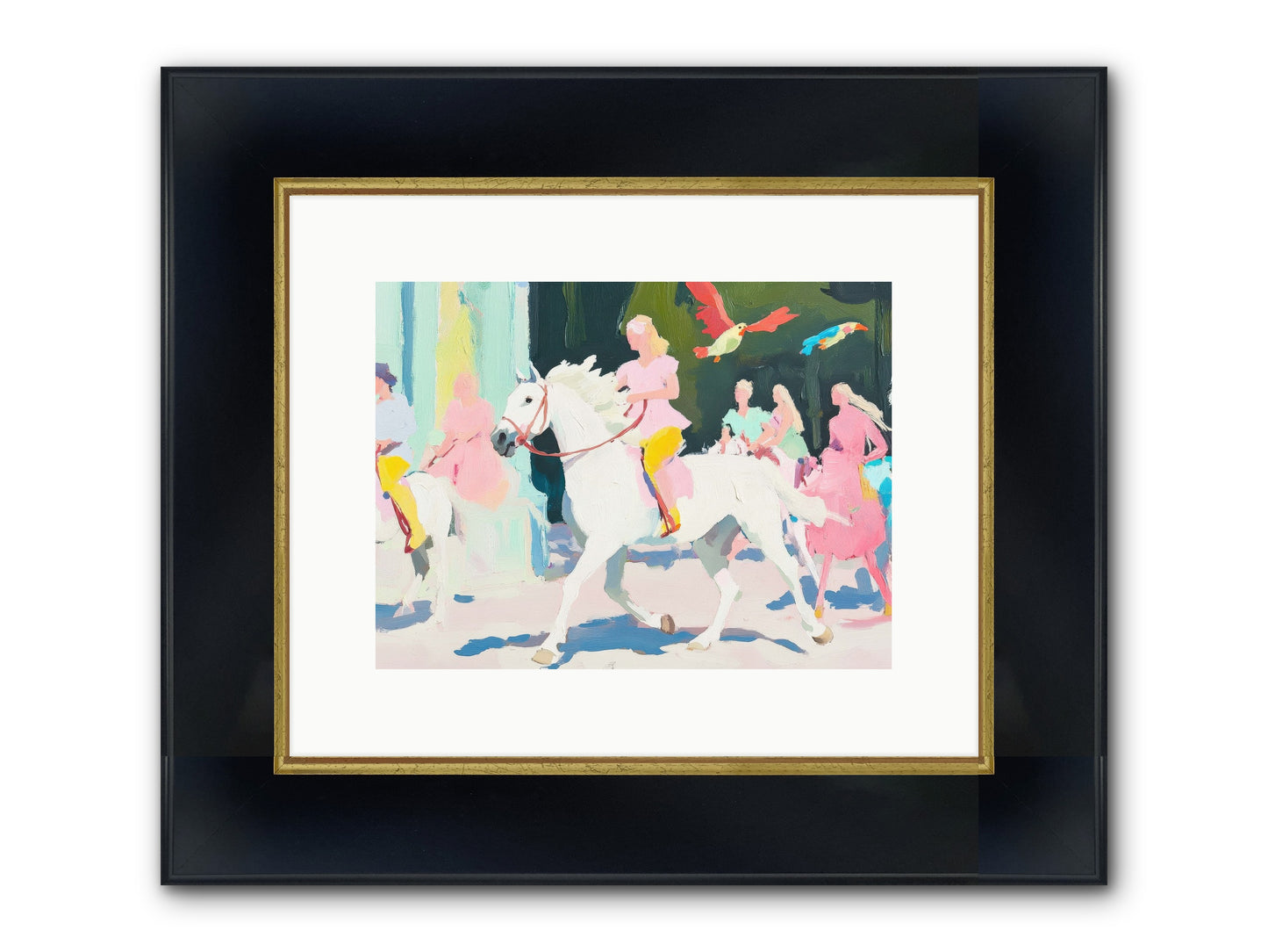 Wild Card Framed Print - Wide Black w/Gold 12x9