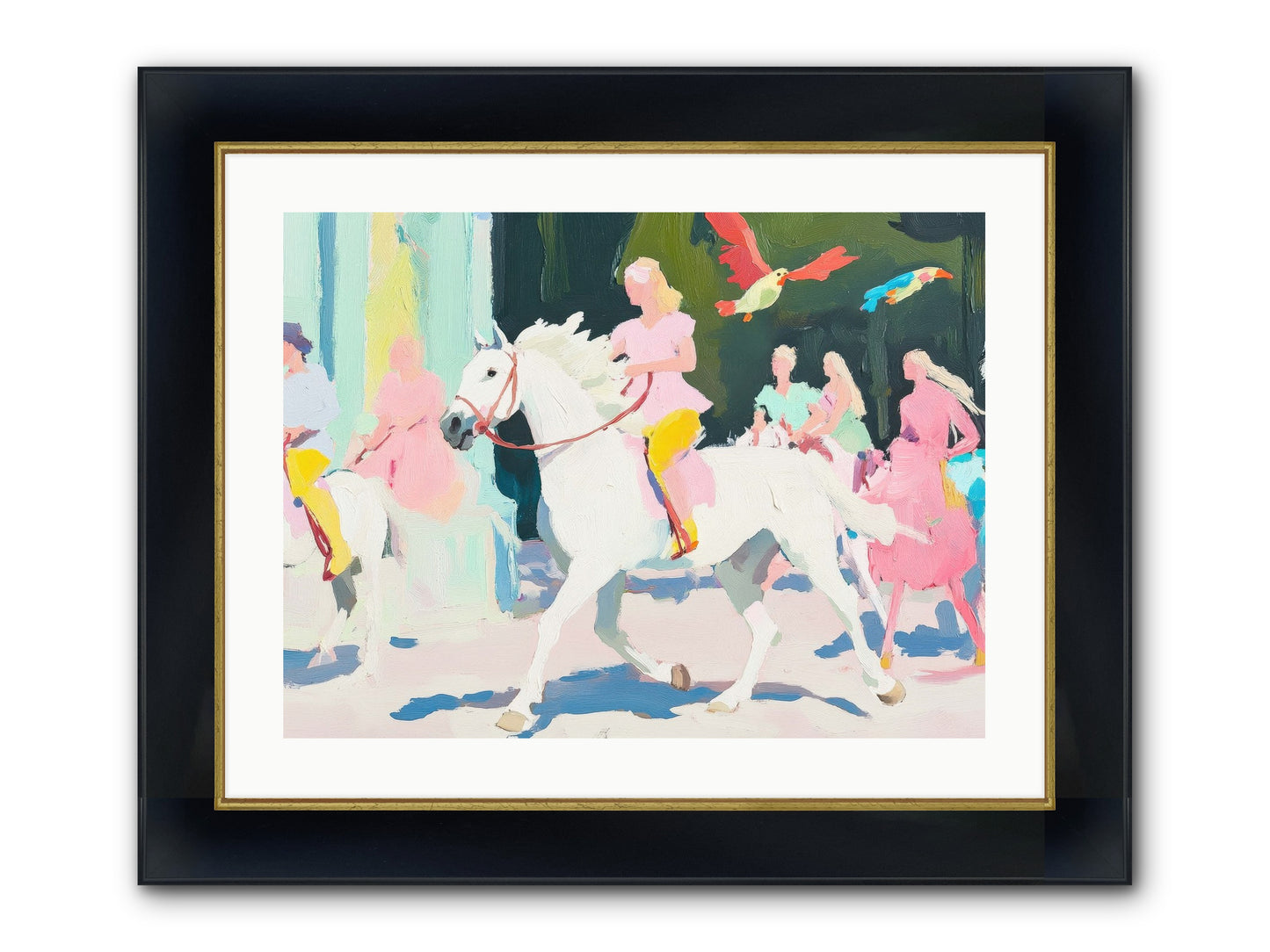 Wild Card Framed Print - Wide Black w/Gold 24x18