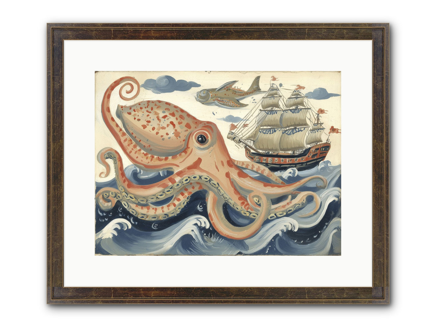 Wild Current Framed Print - Slimwoods Black/Gold 16x12