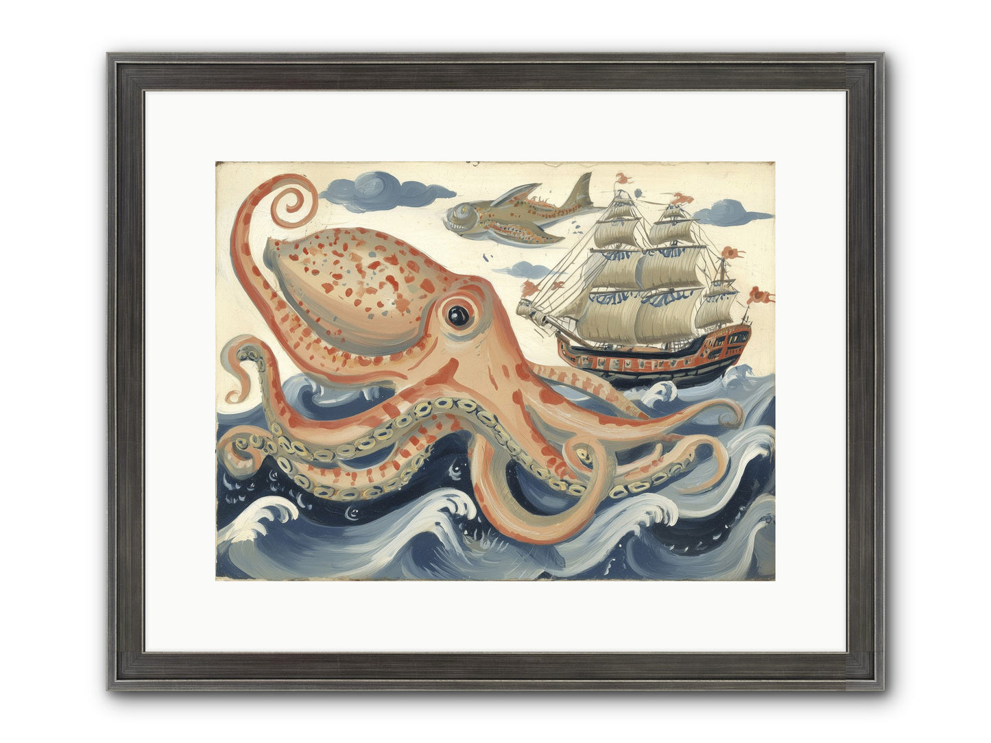 Wild Current Framed Print - Slimwoods Black/Silver 16x12