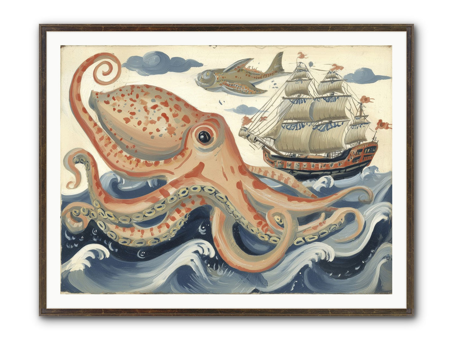Wild Current Framed Print - Slimwoods Black/Gold 48x36