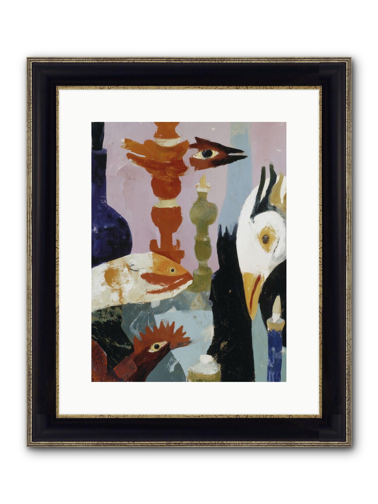 Wild Ember Days Framed Print - Black & Gold 12x16