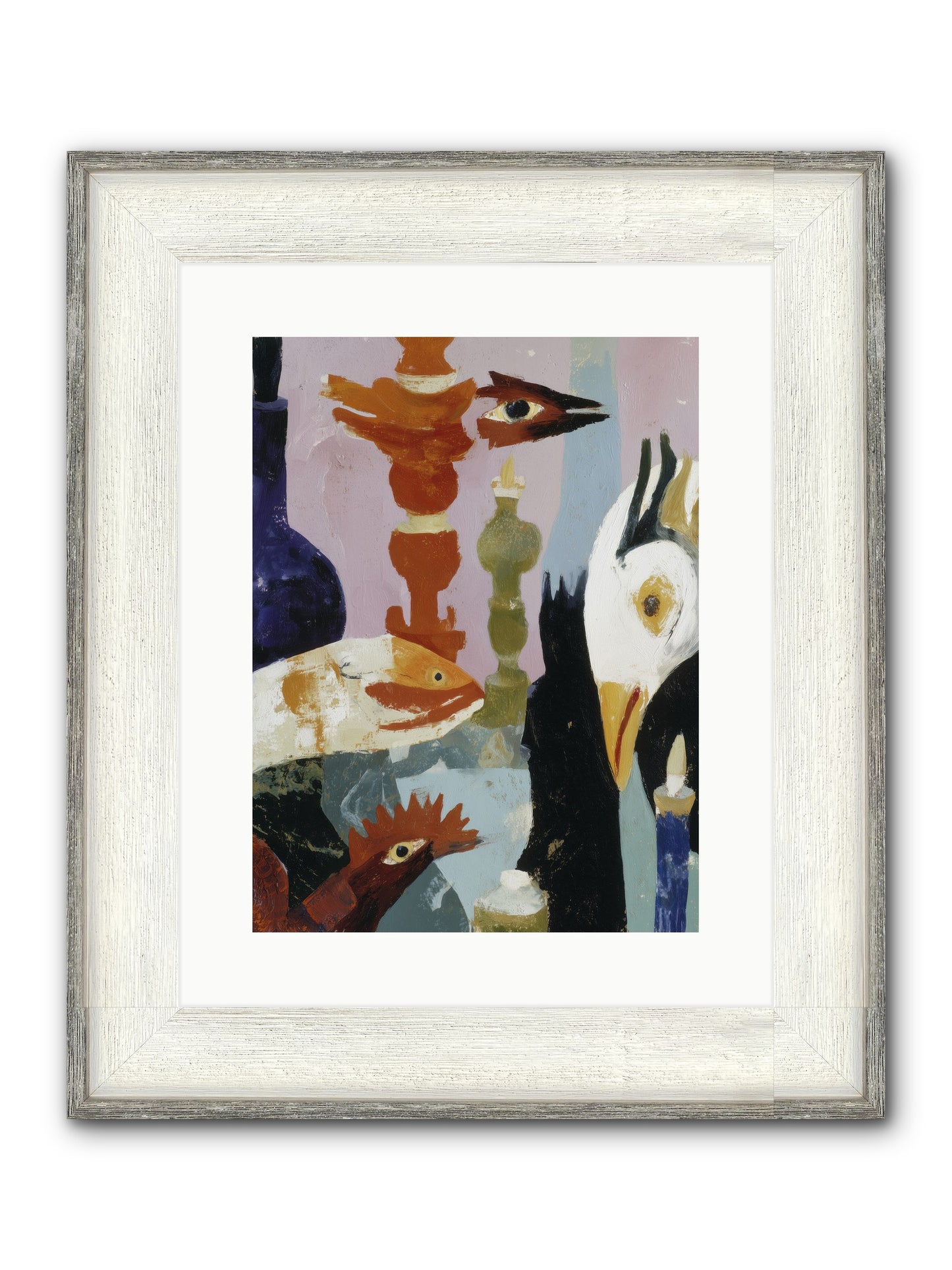 Wild Ember Days Framed Print - Driftwood White 12x16