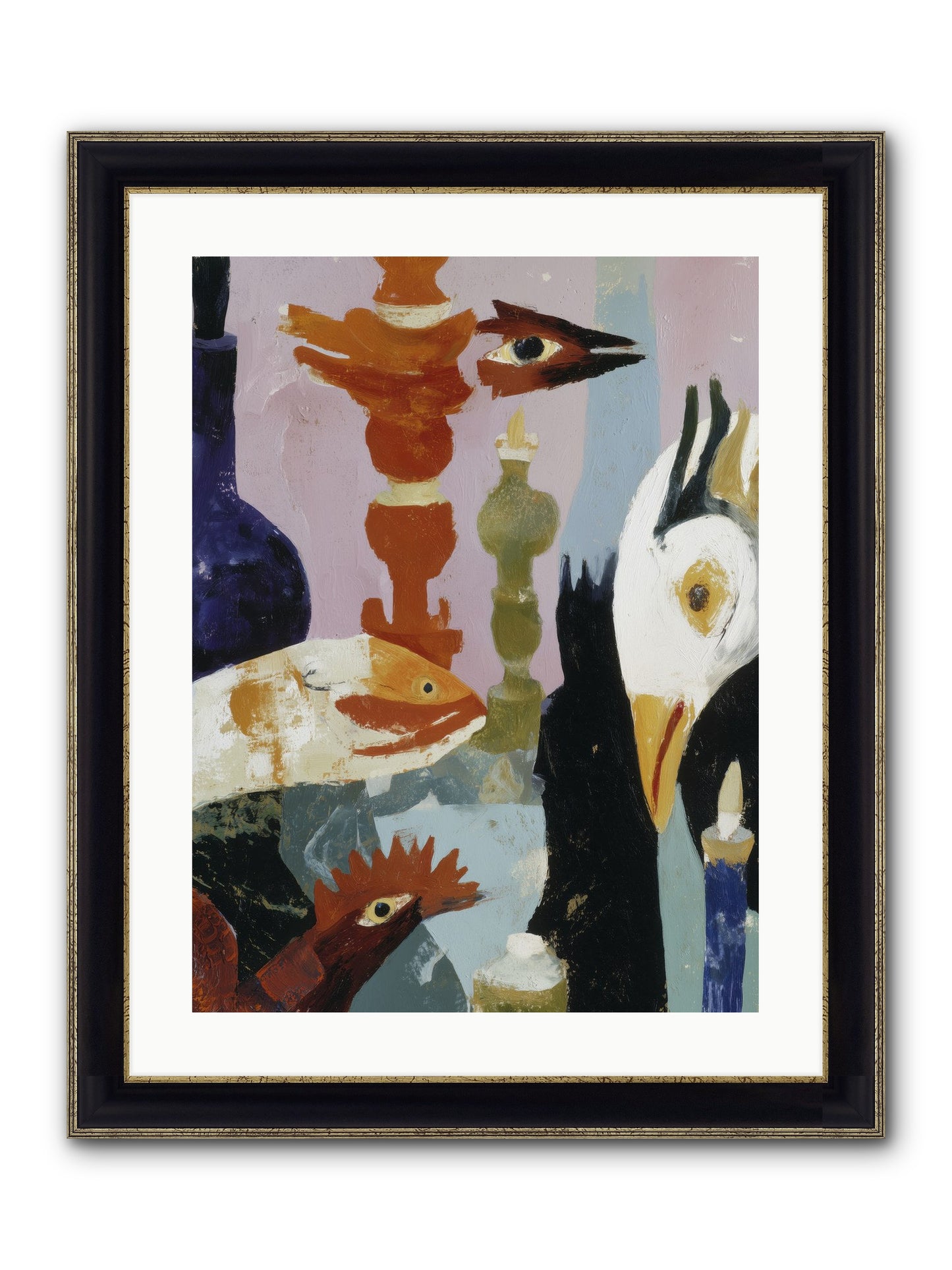 Wild Ember Days Framed Print - Black & Gold 18x24