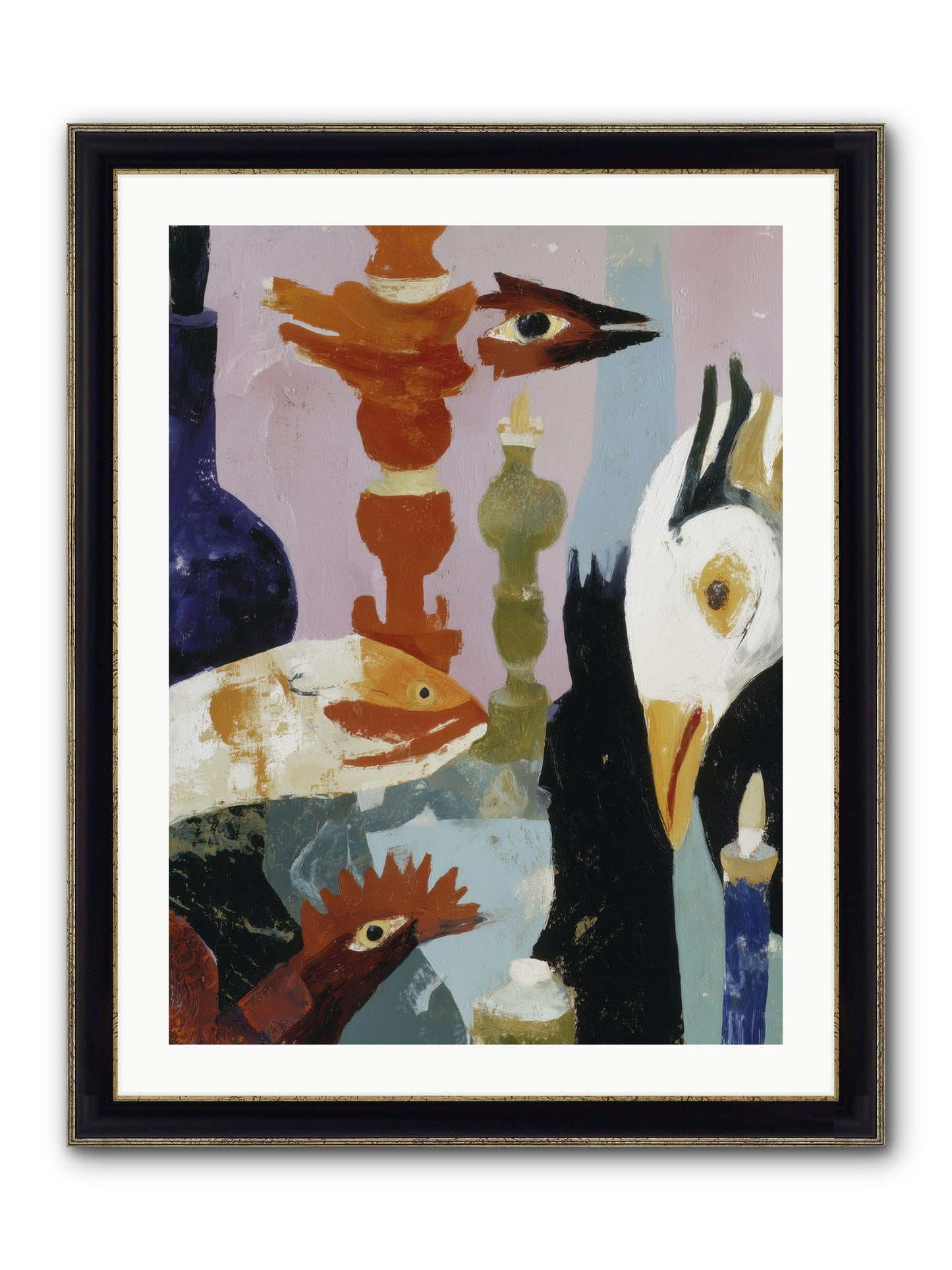 Wild Ember Days Framed Print - Black & Gold 24x32