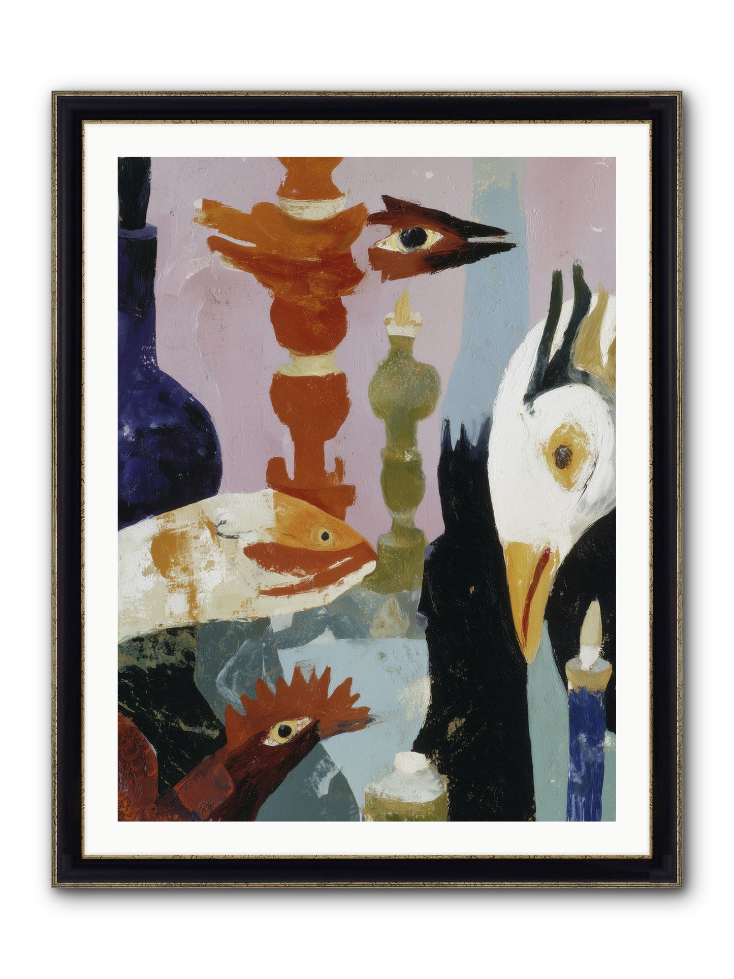 Wild Ember Days Framed Print - Black & Gold 30x40