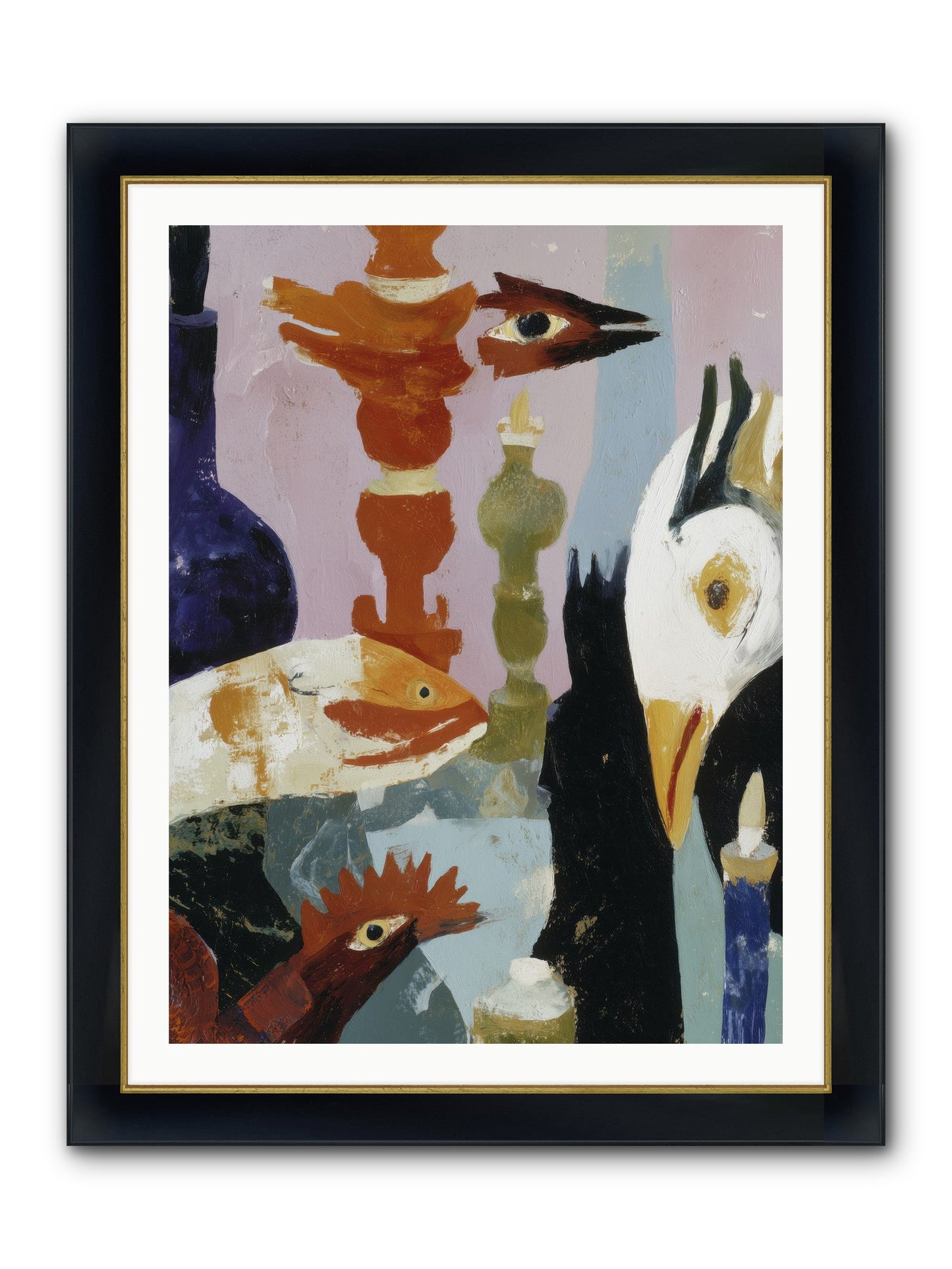 Wild Ember Days Framed Print - Wide Black w/Gold 30x40