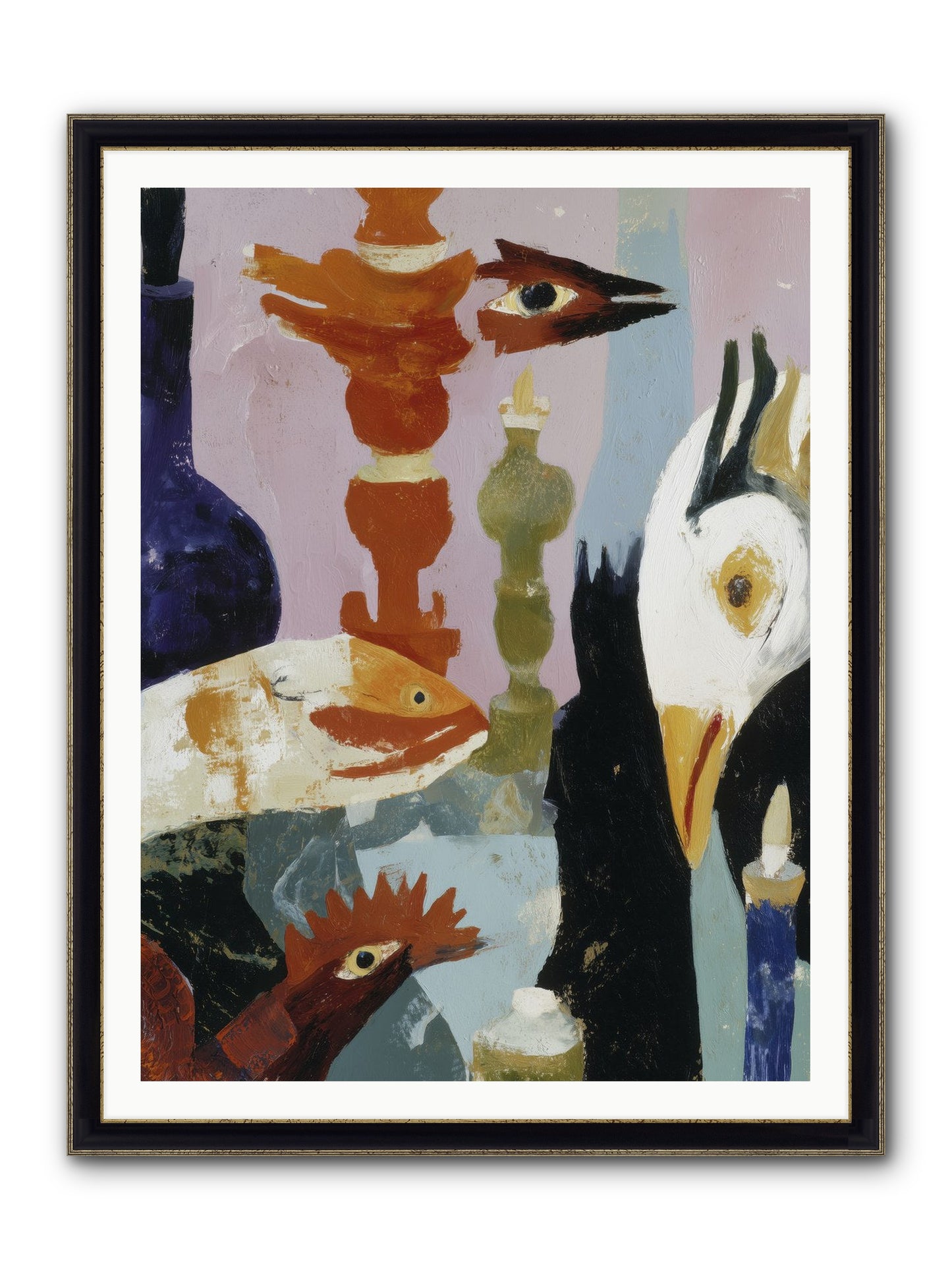 Wild Ember Days Framed Print - Black & Gold 36x48