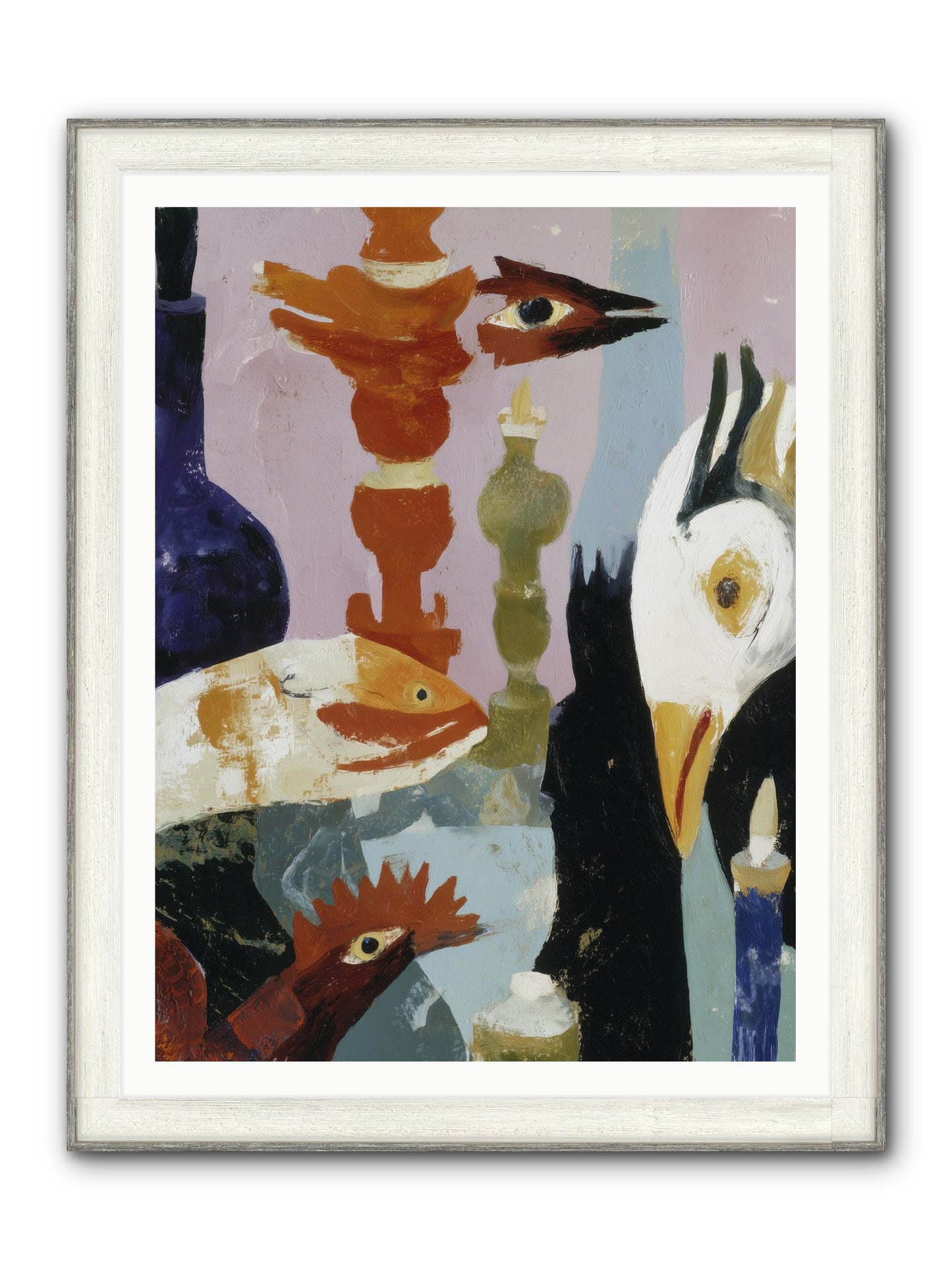 Wild Ember Days Framed Print - Driftwood White 36x48