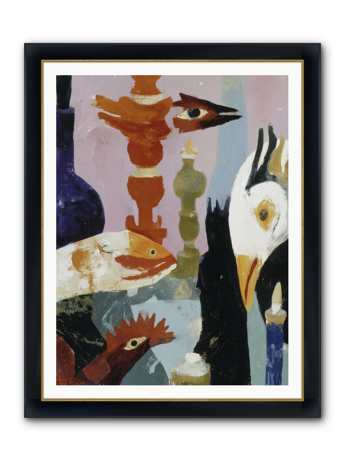 Wild Ember Days Framed Print - Wide Black w/Gold 36x48