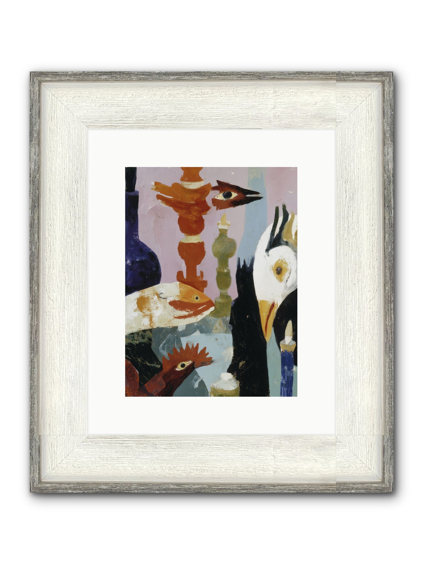 Wild Ember Days Framed Print - Driftwood White 9x12